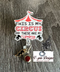 Funny Circus Monkey Badge Reel: Interchangeable ID Holder