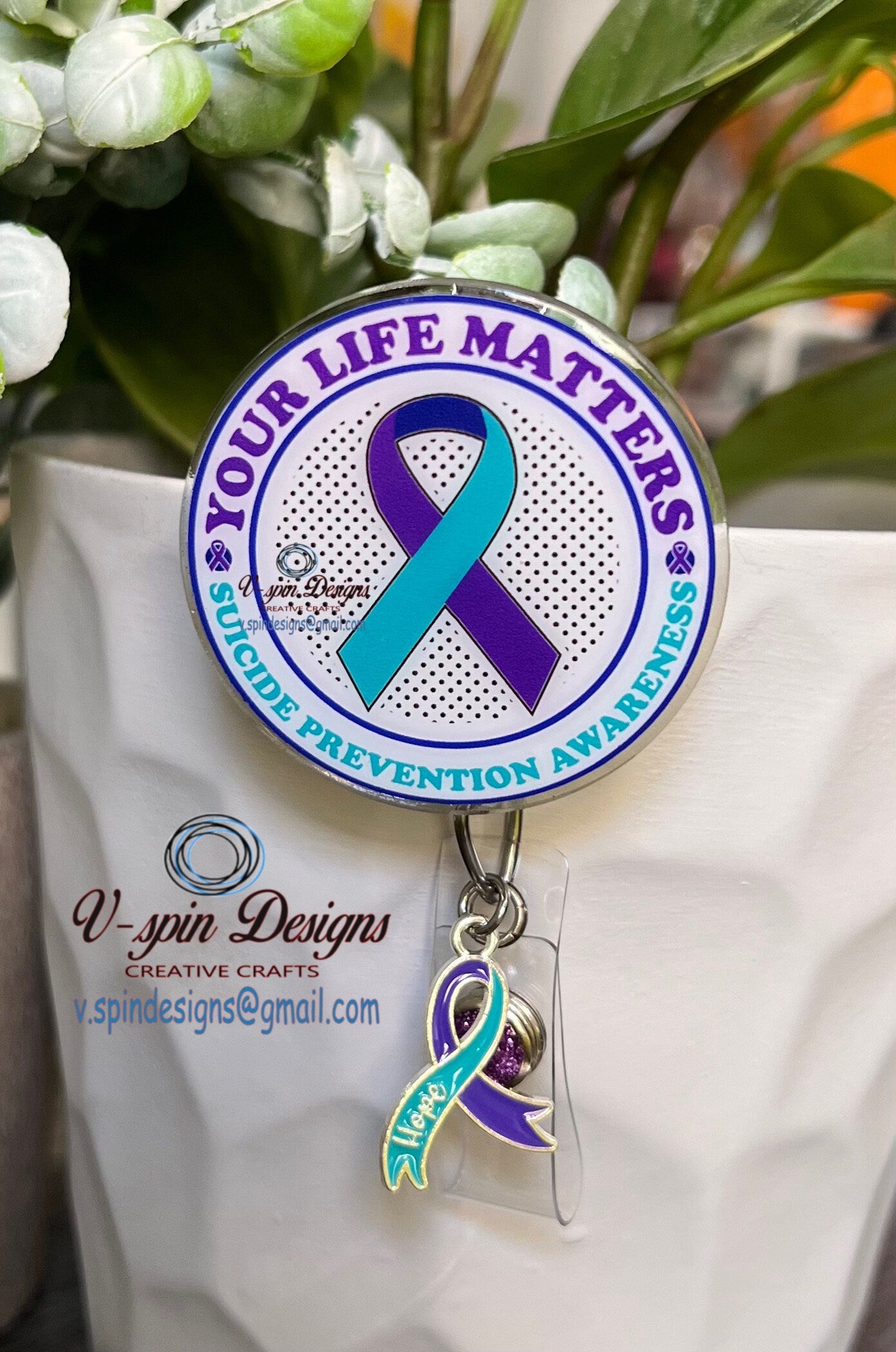 Suicide Prevention “Your Life Matters” badge reel/ID Holder/nurses/teachers/support/awareness