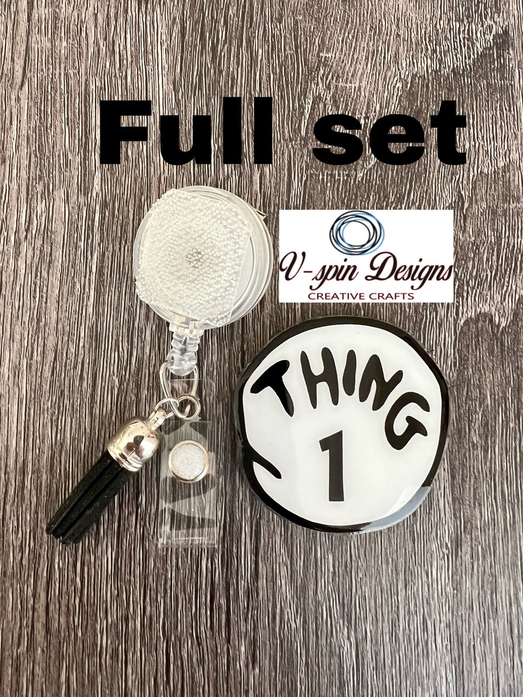Thing 1 badge reel/ID Holder/nurses/teachers/students/reading badge reels
