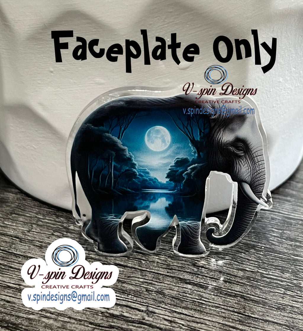 Elephant Badge reels, ID Holder, card holder, nurses, teachers, elephants, moon, waterfalls
