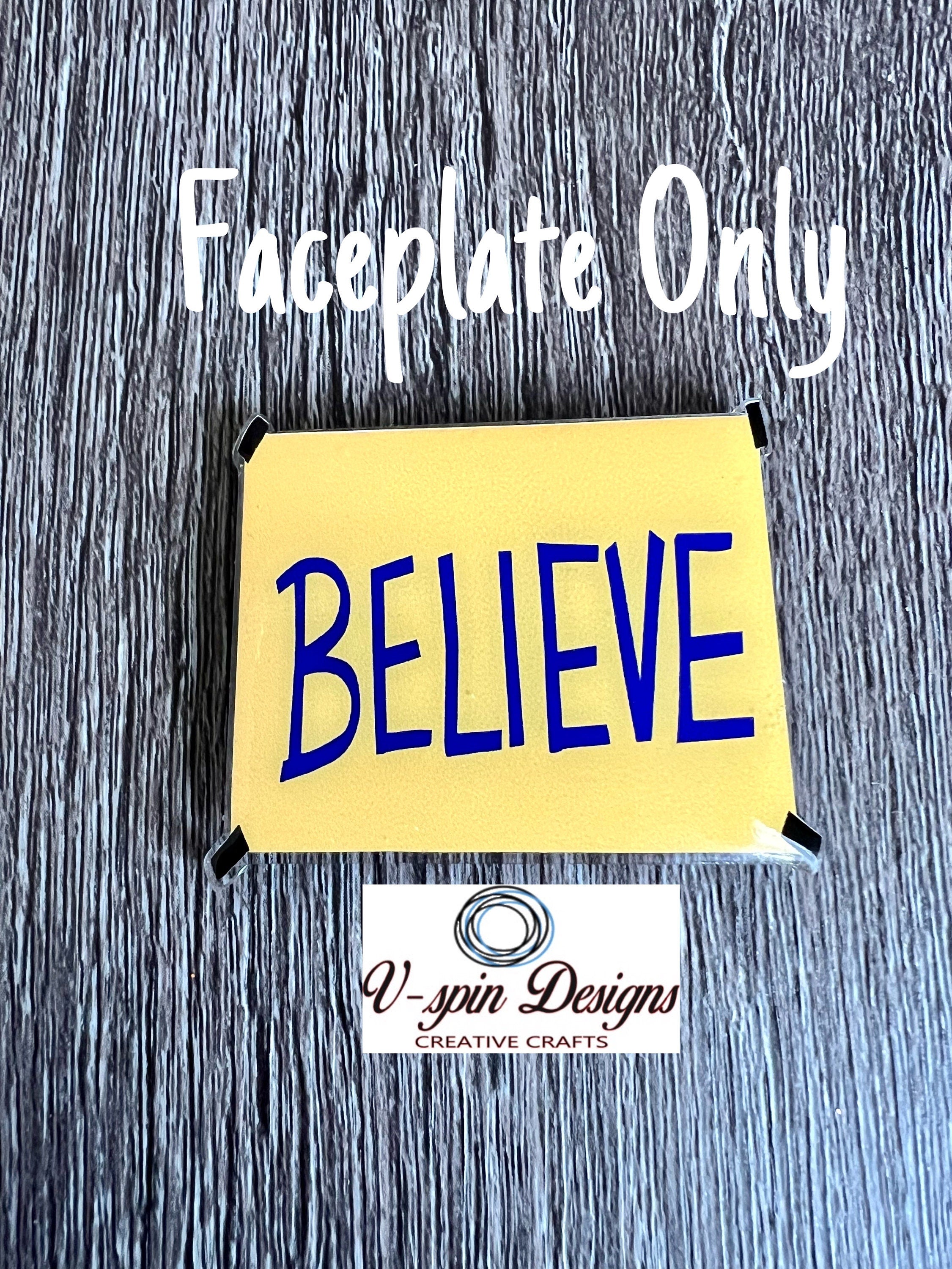 "Believe" Funny Badge Reel | Retractable Acrylic ID Holder