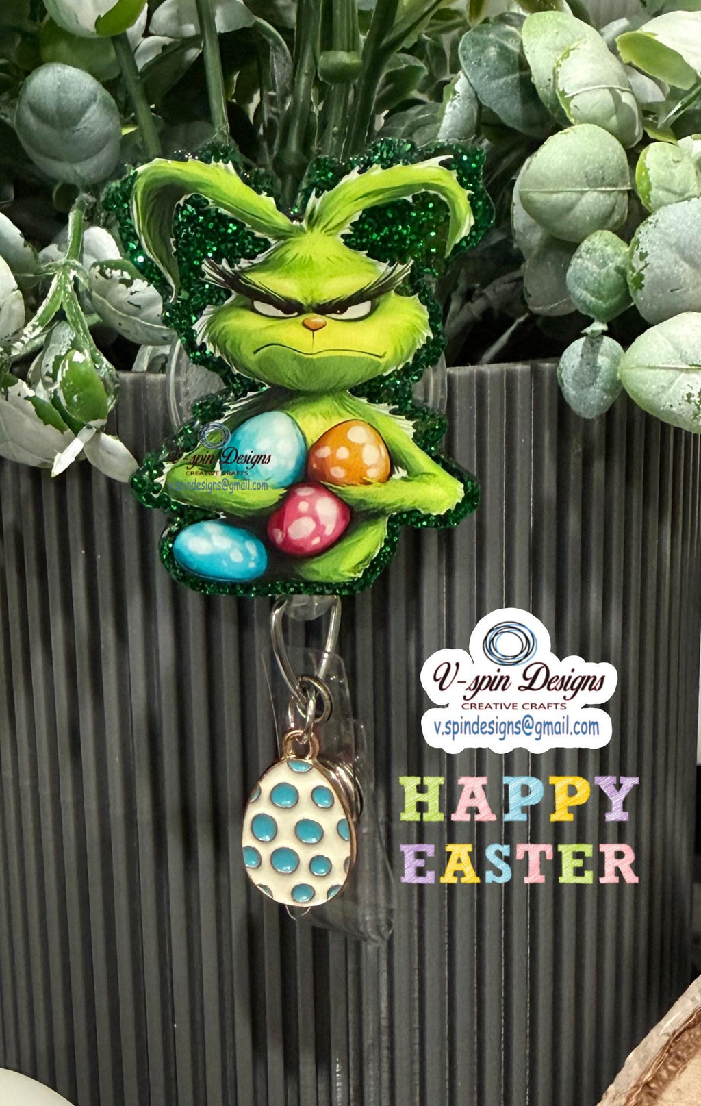 Grouchy Bunny Badge reel/Easter Badge reels/nurse badge reels