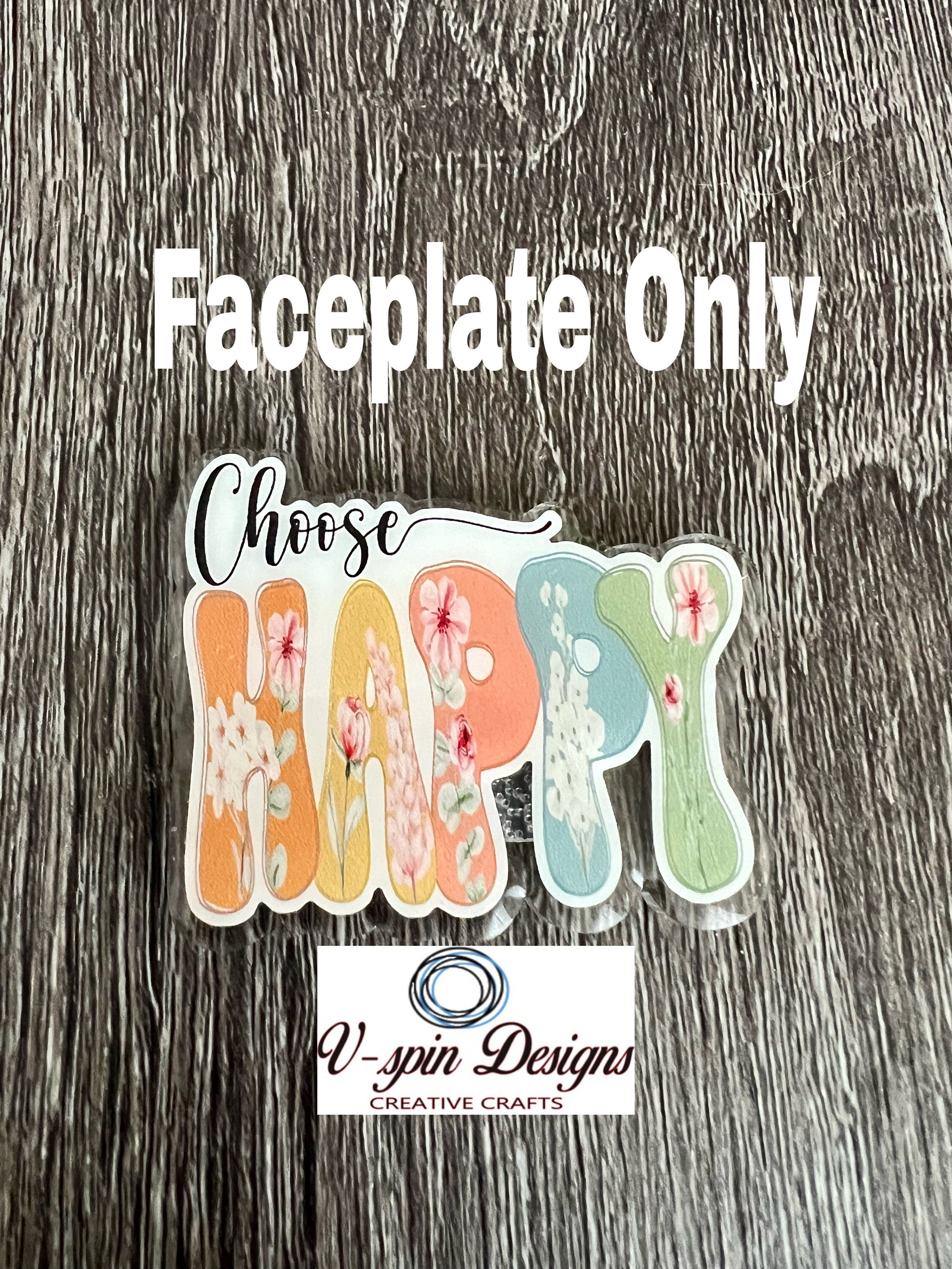 "Choose Happy" Badge Reel | Inspirational Retractable Acrylic ID Holder