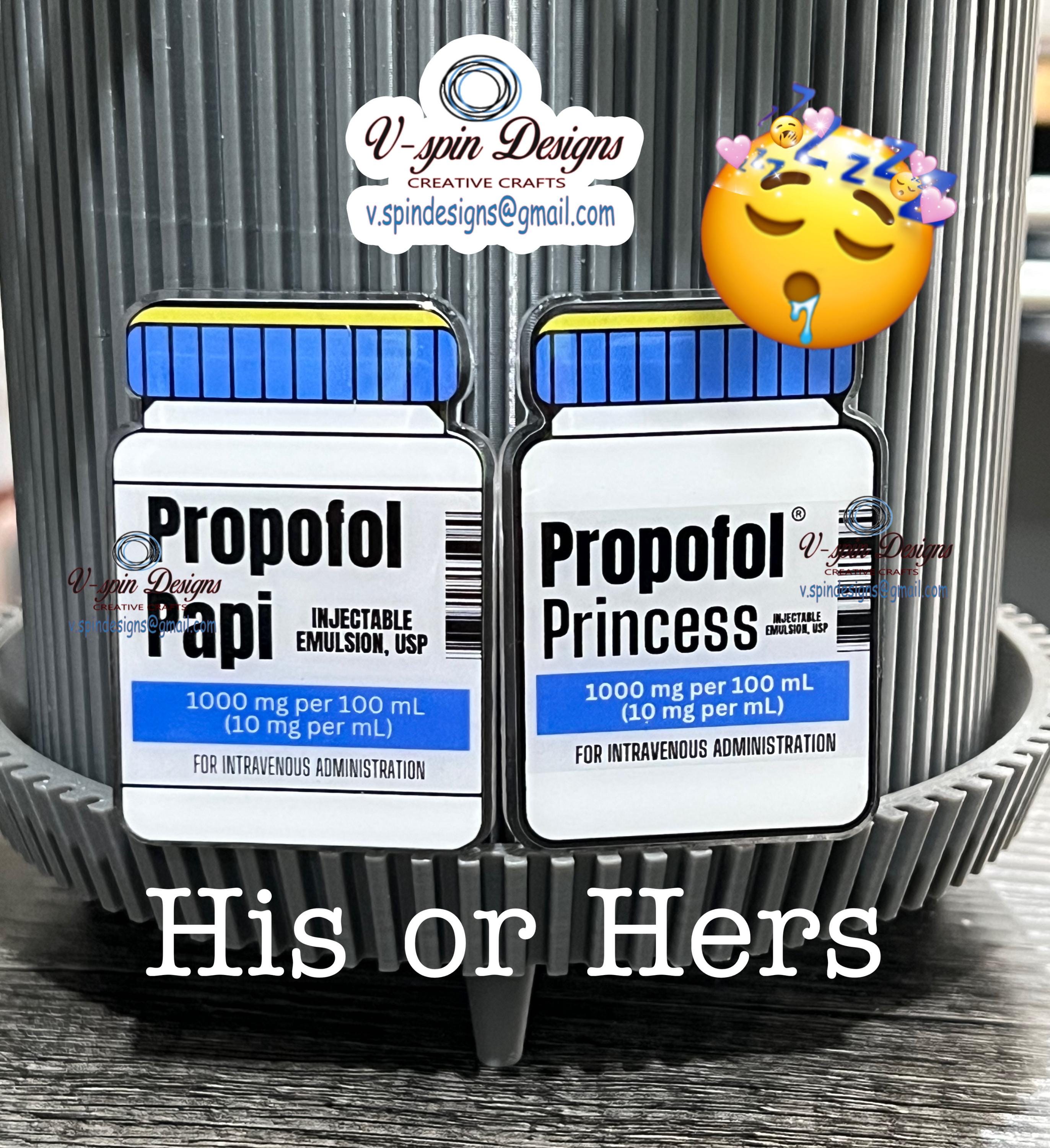 Propofol Papi/Princess Vial Badge reel/ID Holder card holder/nurse/funny badge reels