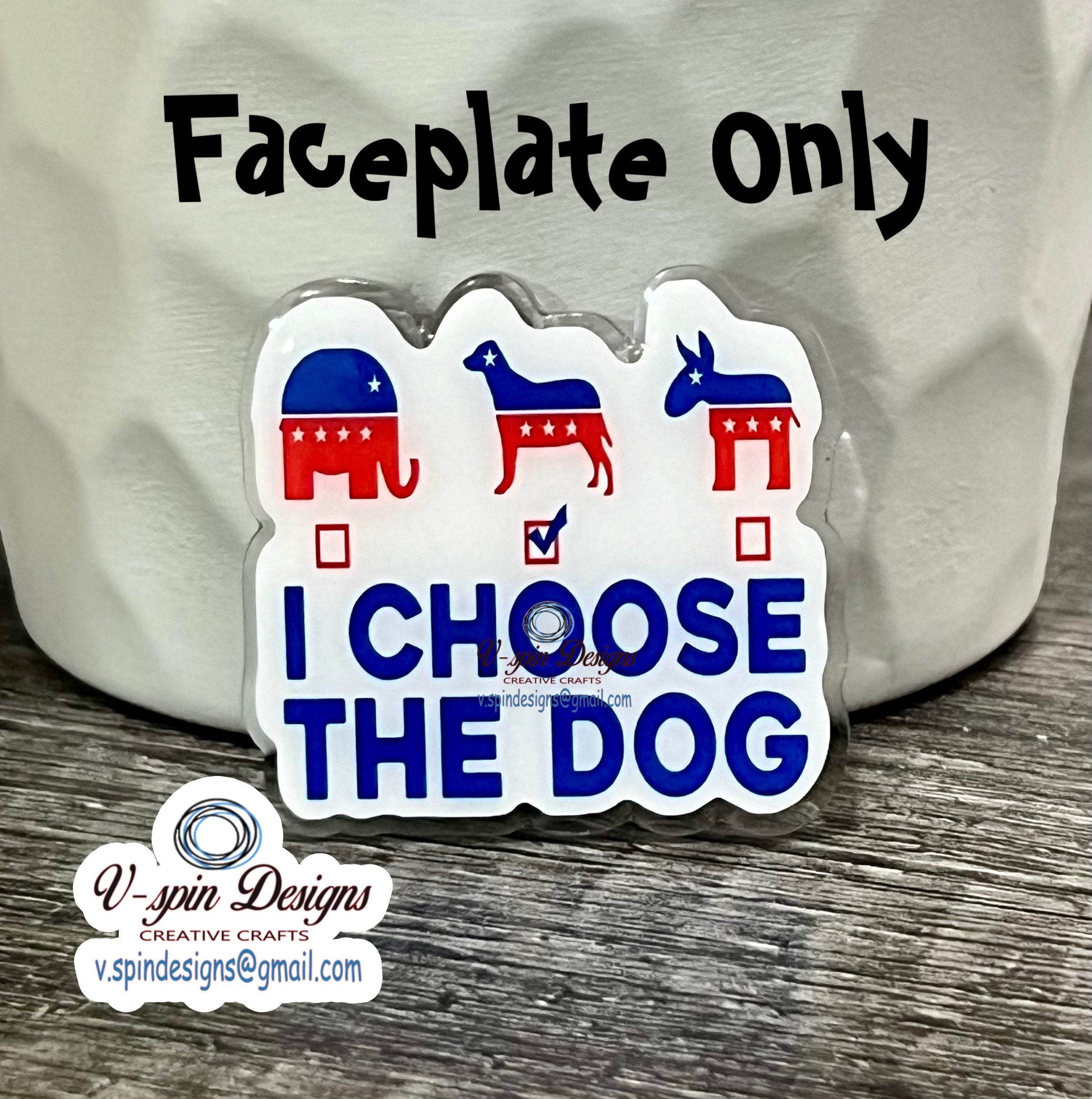 "I Choose The Dog" Badge Reel | Funny Political Retractable ID Holder