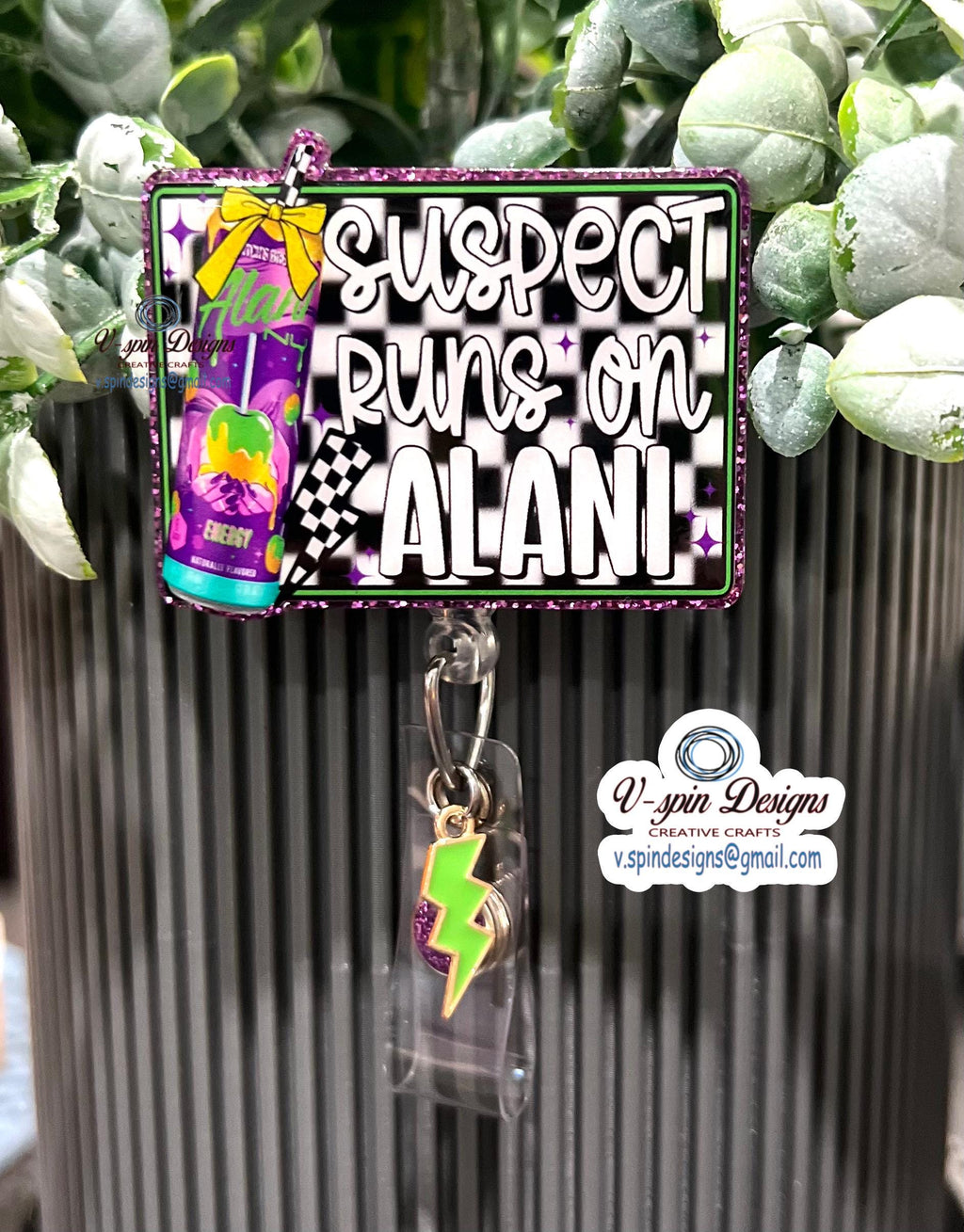 Funny “Suspect Runs” Witches Brew badge reel/ID Holder/nurses/teachers/students/energy drink badge reels