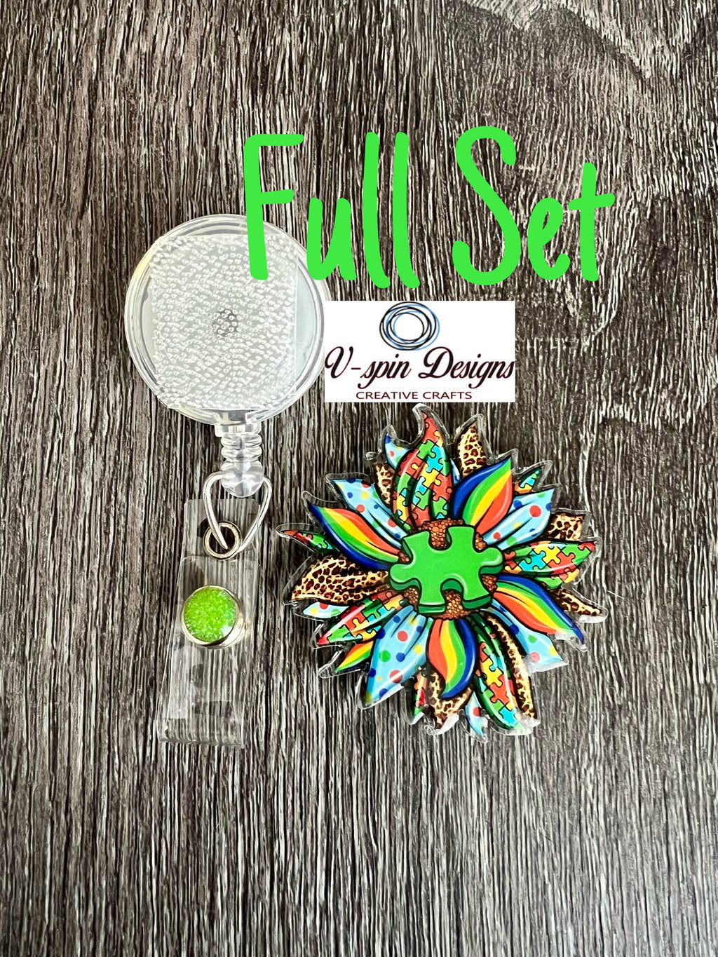 Autism Awareness Sunflower badge reel/ID holder/ card holder/nurses/pediatrics/teachers