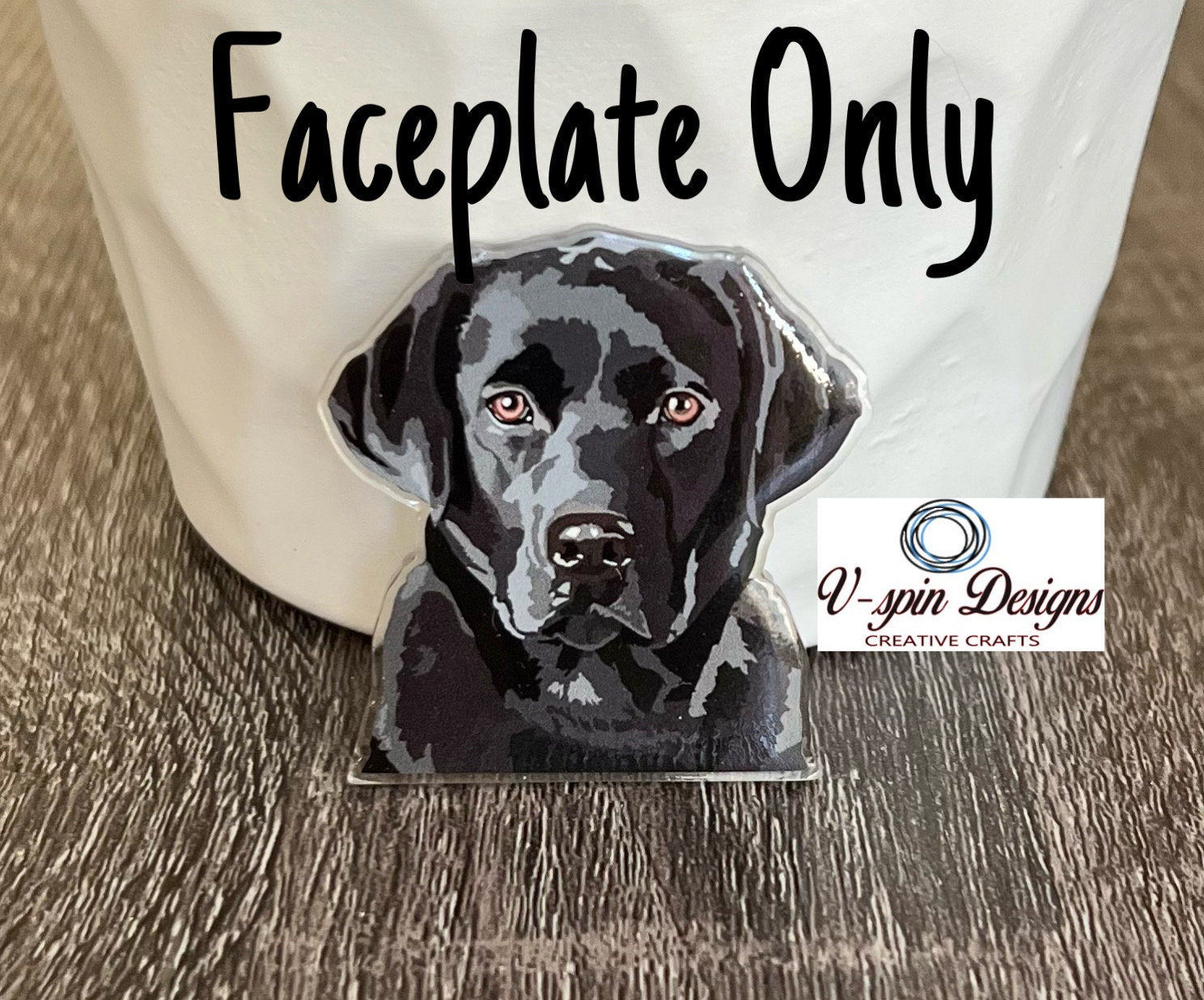Black Labrador Dog Badge Reel | Retractable Acrylic ID Holder