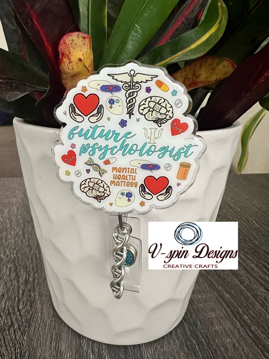 Future Psychologist badge reel/ID Holder/nurses/teachers/mental health/student badge reels