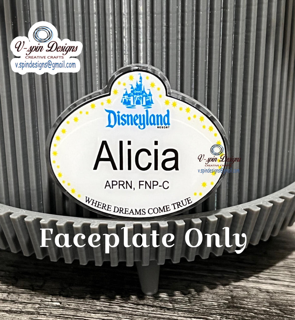 Custom Name Tag Badge Reel | Personalized Acrylic Retractable ID Holder