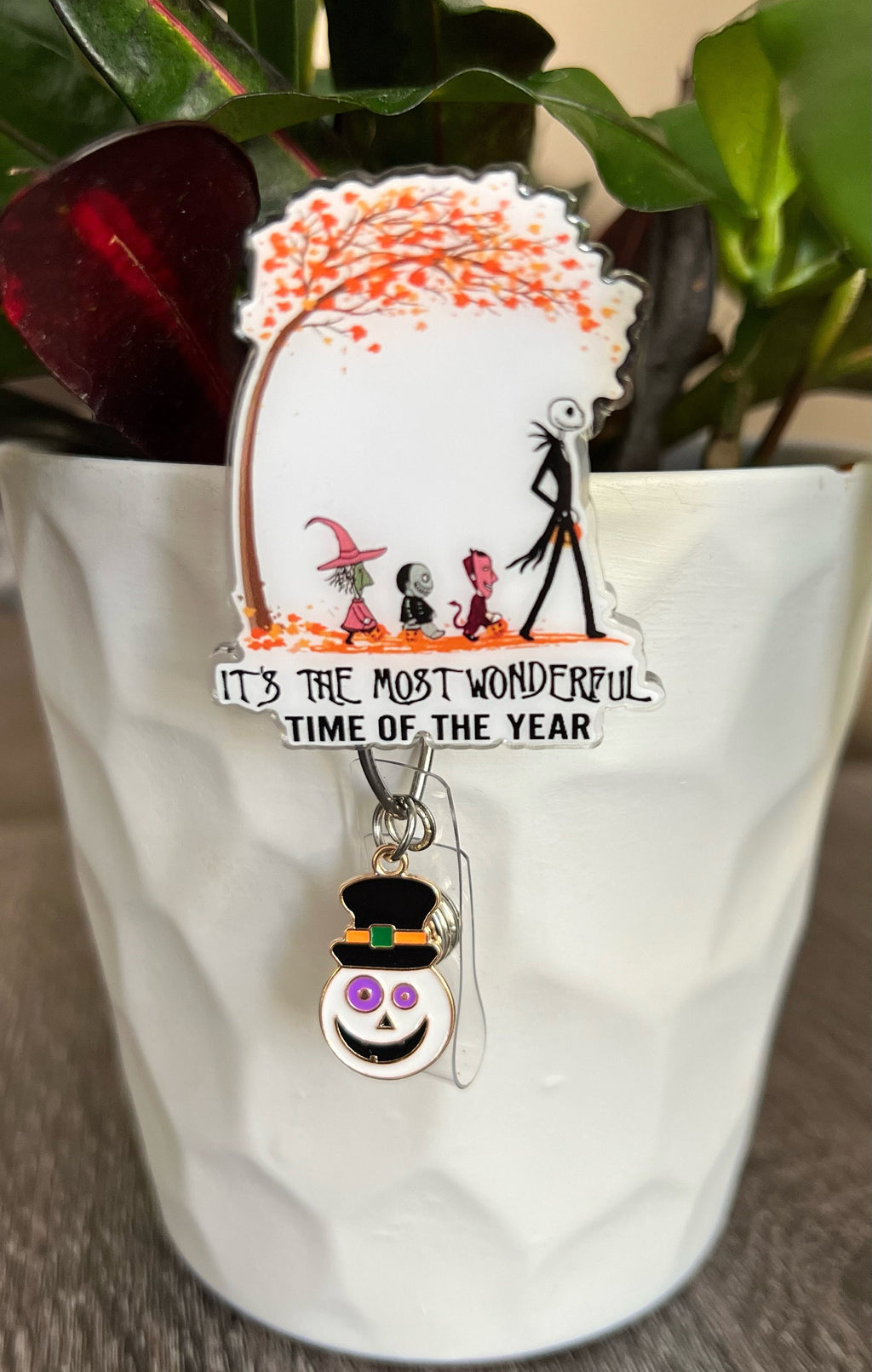 Nightmare Before Christmas Badge Reel: Acrylic ID Holder/badge reels/nurse badge reels/gift for nurses