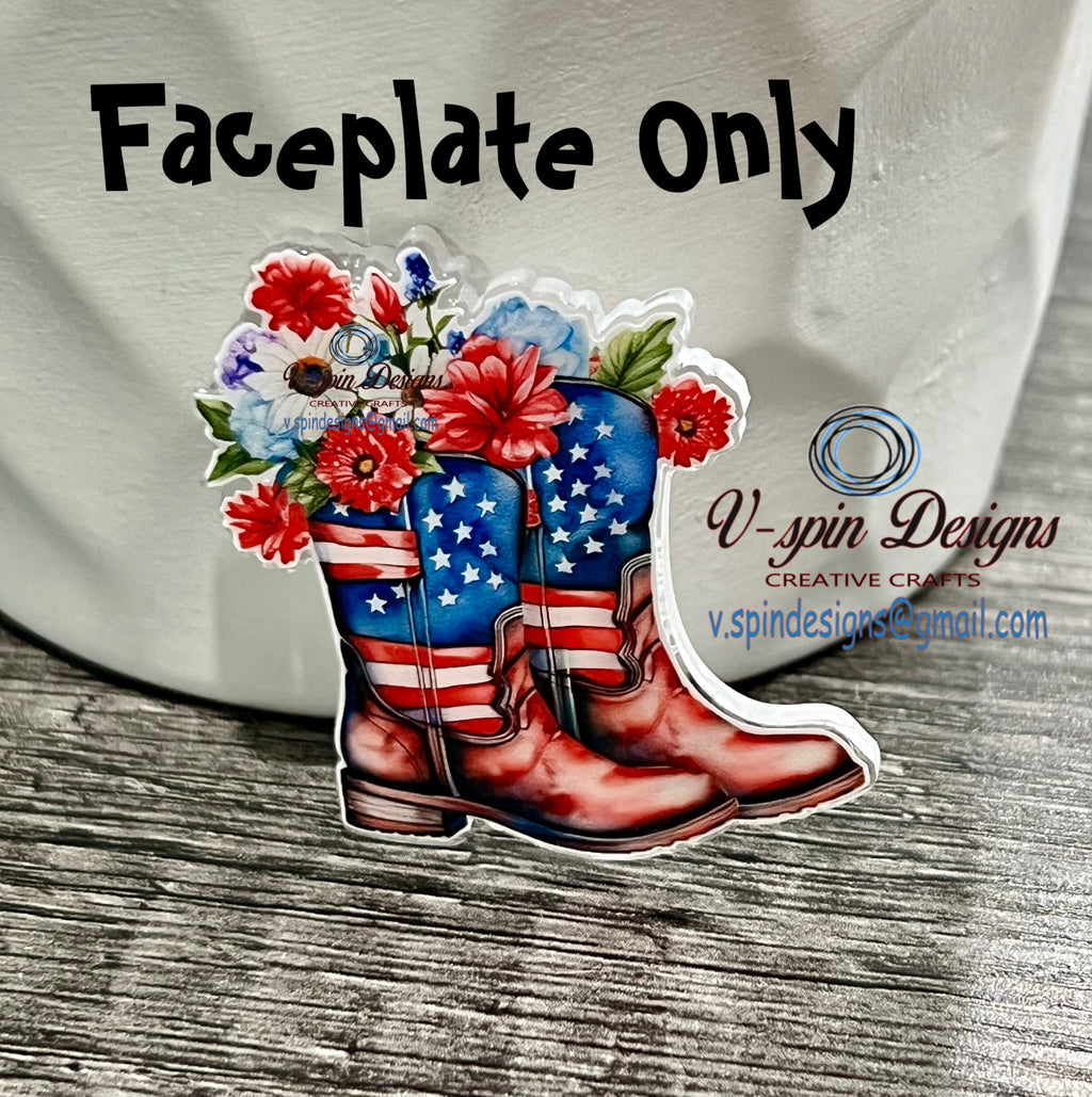 American Cowgirl Boots Badge Reel: Floral Western ID Holder