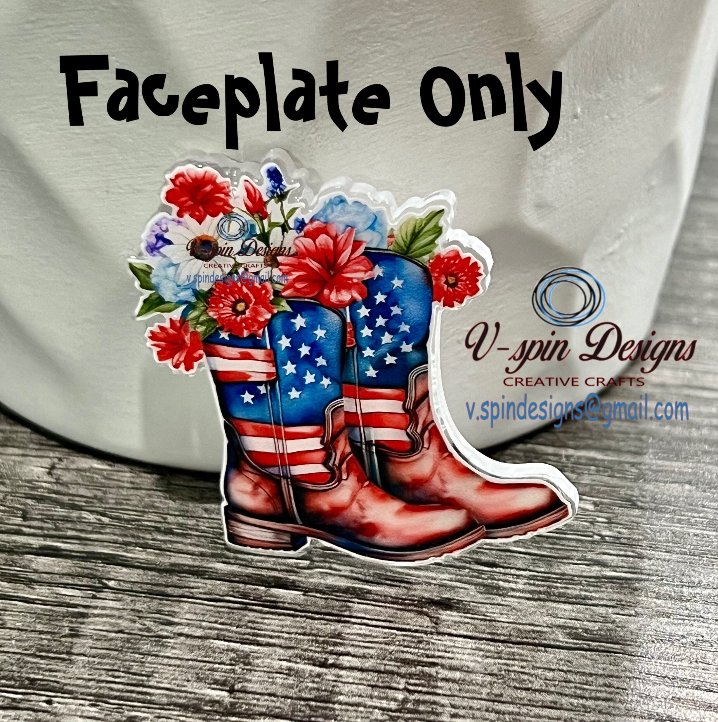 American Cowgirl Boots Badge Reel: Floral Western ID Holder