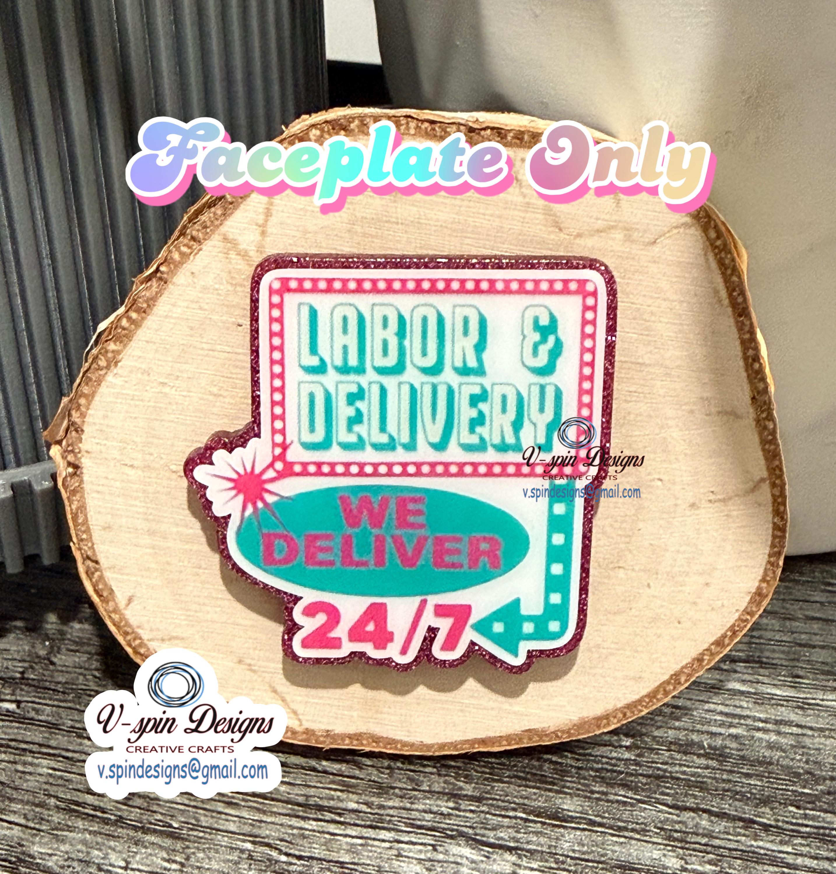 Labor & Delivery "We Deliver 24/7" Badge Reel: Retractable Nurse ID Holder