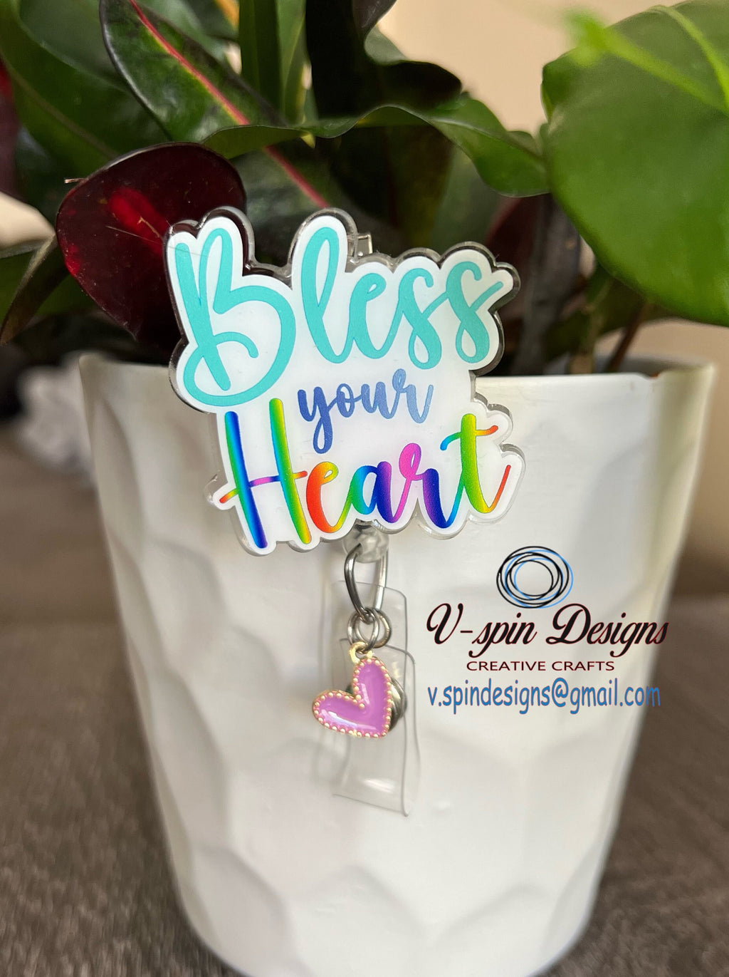 Funny “Bless your heart” Badge reel/ID Holder card holder/nurse/southern/funny badge reels