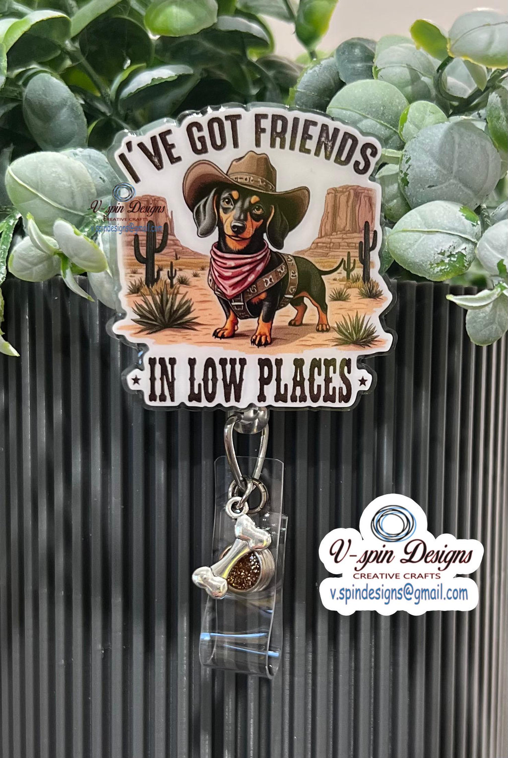 Funny Dachshund dog Badge reel/ID Holder/card holder/nurses/teachers/students/dog badge reels