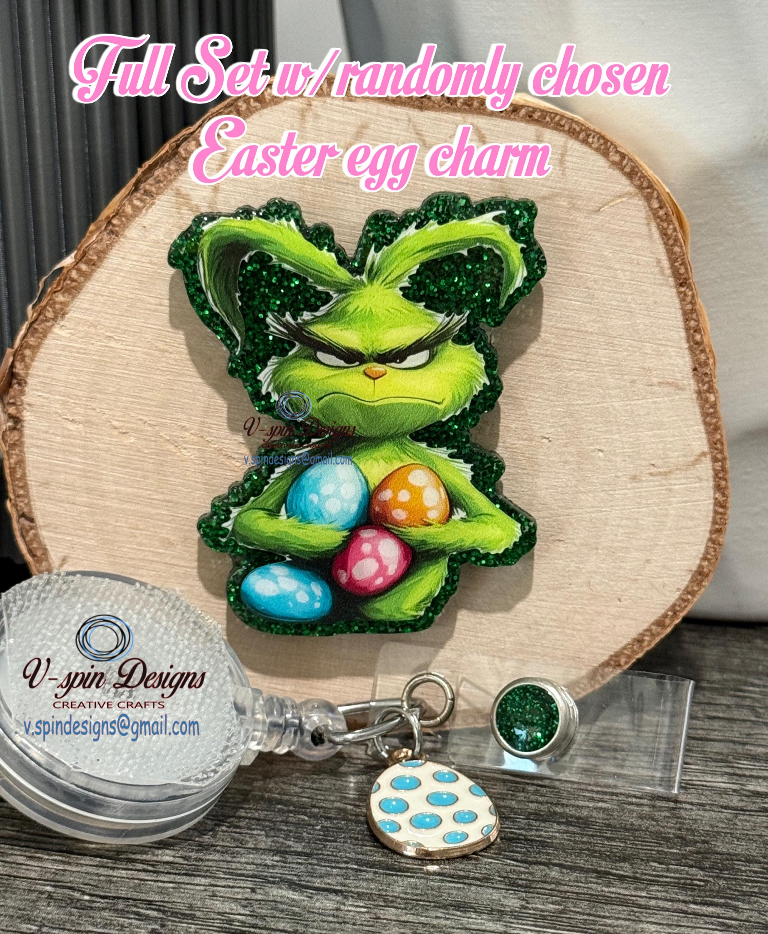 Grouchy Bunny Badge reel/Easter Badge reels/nurse badge reels