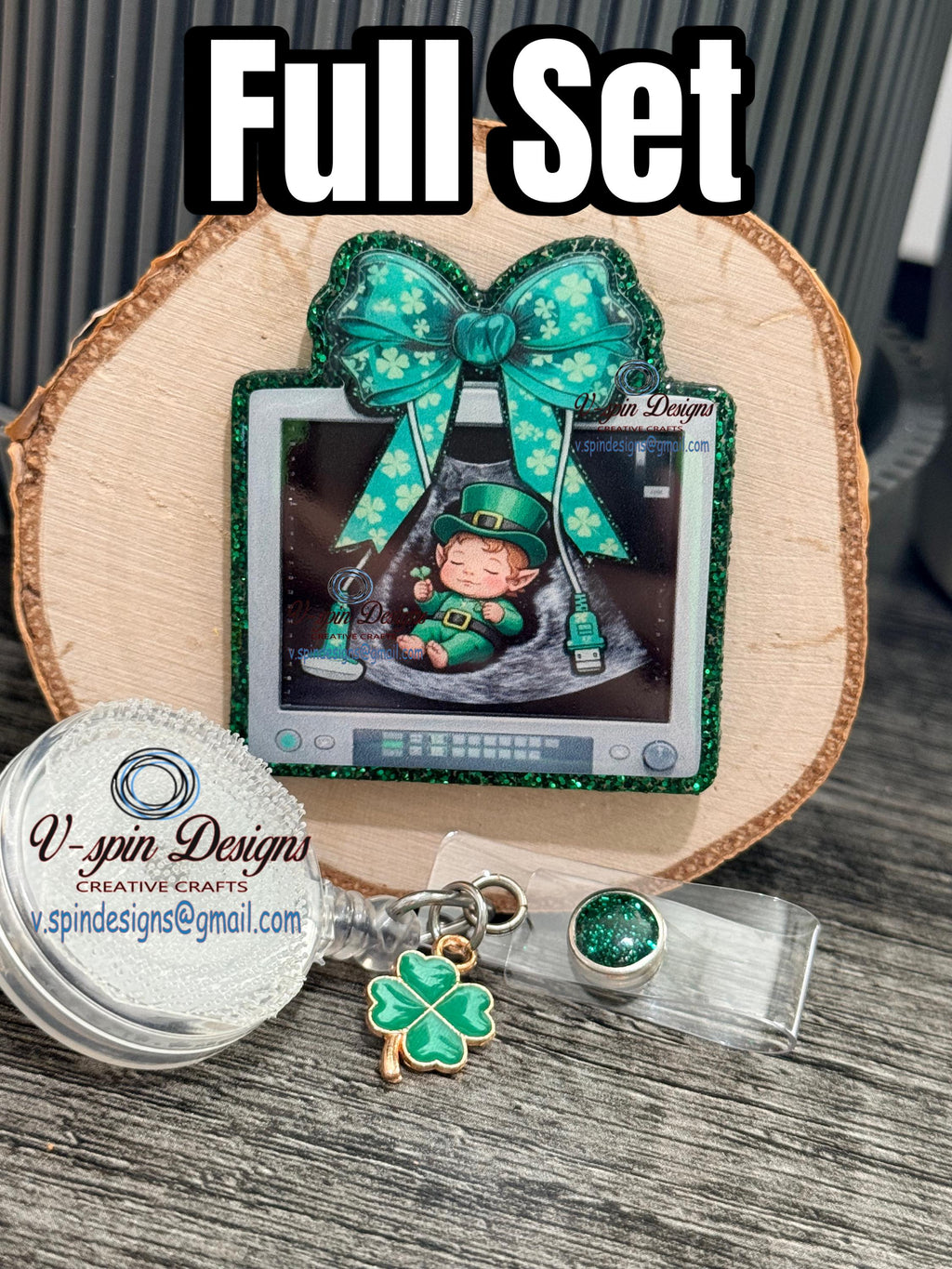 Baby Leprechaun Badge reel/Sonography Tech/ultrasound technology