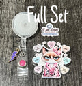 "Ewww, Valentine's" Grumpy Cat Badge Reel | Funny Retractable Acrylic ID Holder