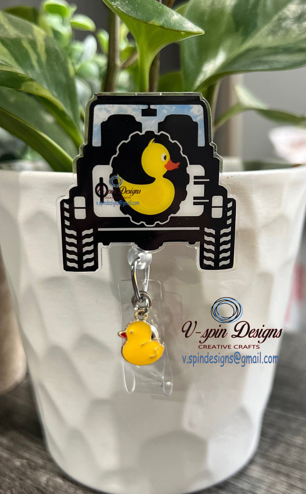Off Road Duck badge reel/ID Holder/nurses/teachers/badge holder/duck badge reels