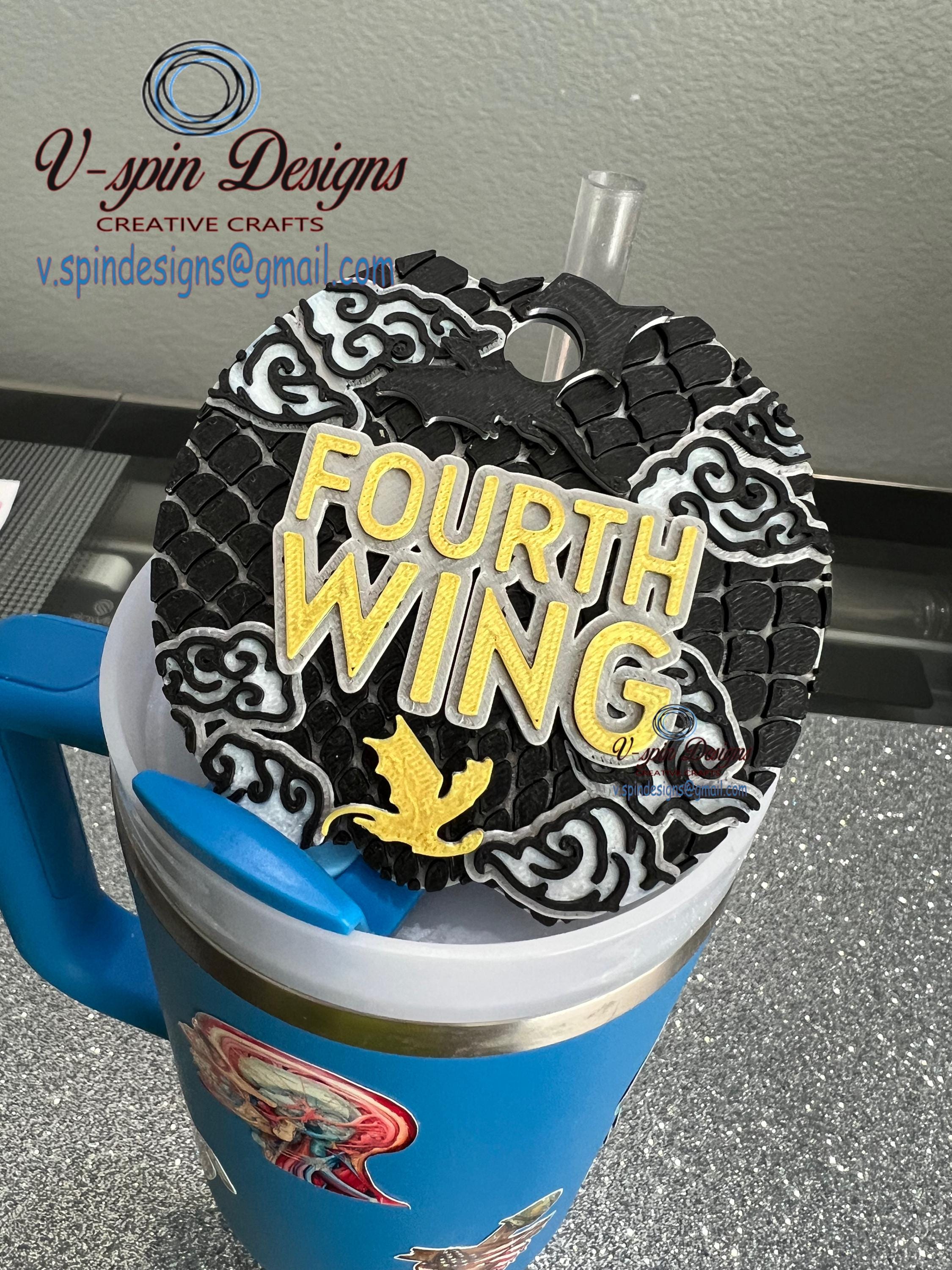 Dragon & Book Lover 40oz Cup Topper | Storm Stanley Accessory