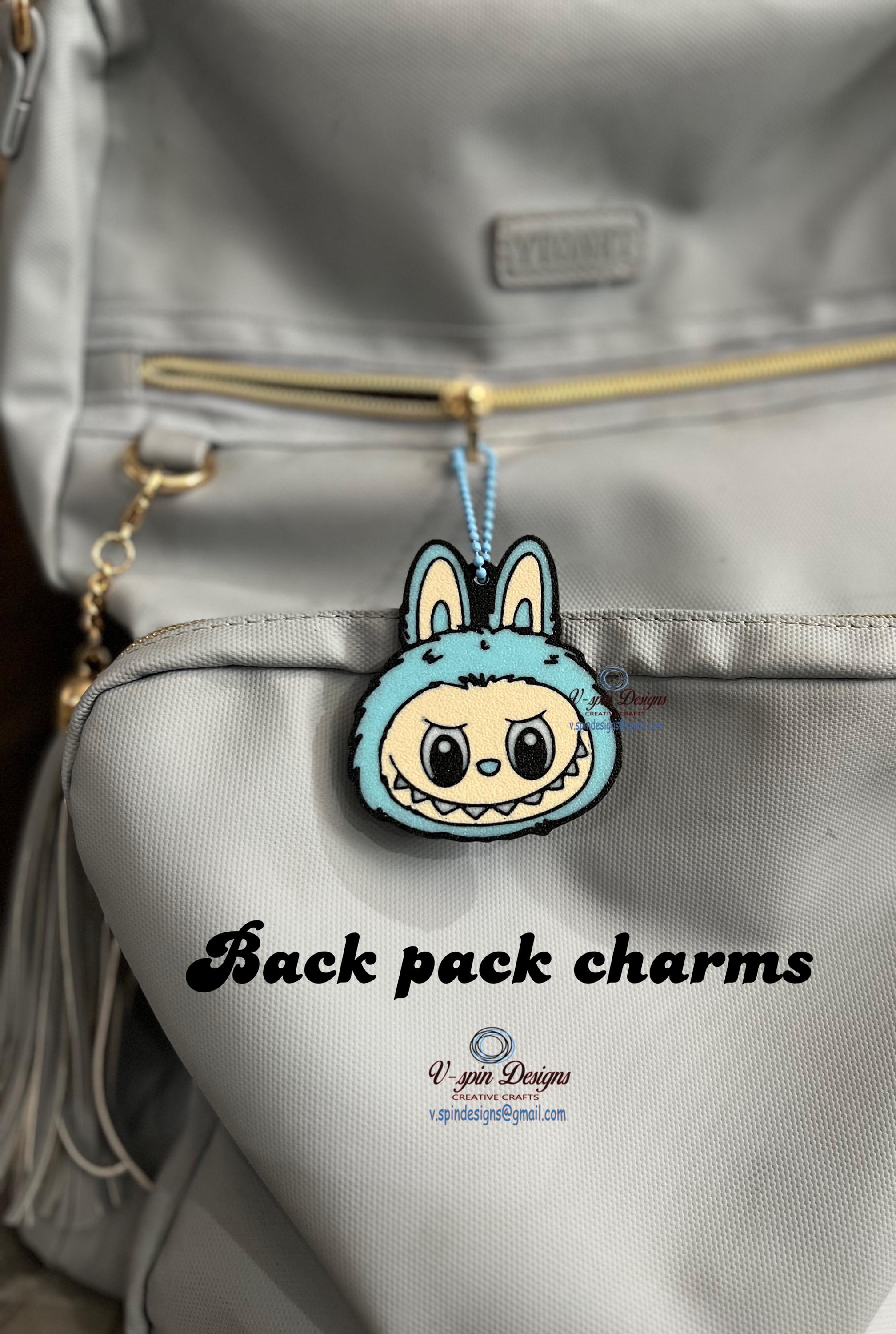 3D Printed Monster Keychain: Backpack Charm, Purse Zipper Pull