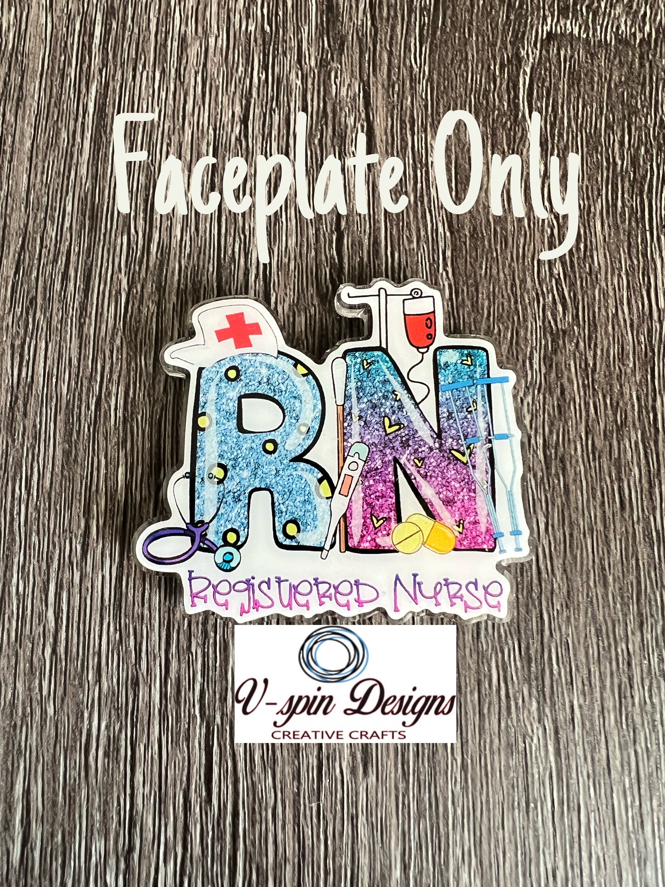 RN Registered Nurse Badge Reel | Retractable Acrylic ID Holder
