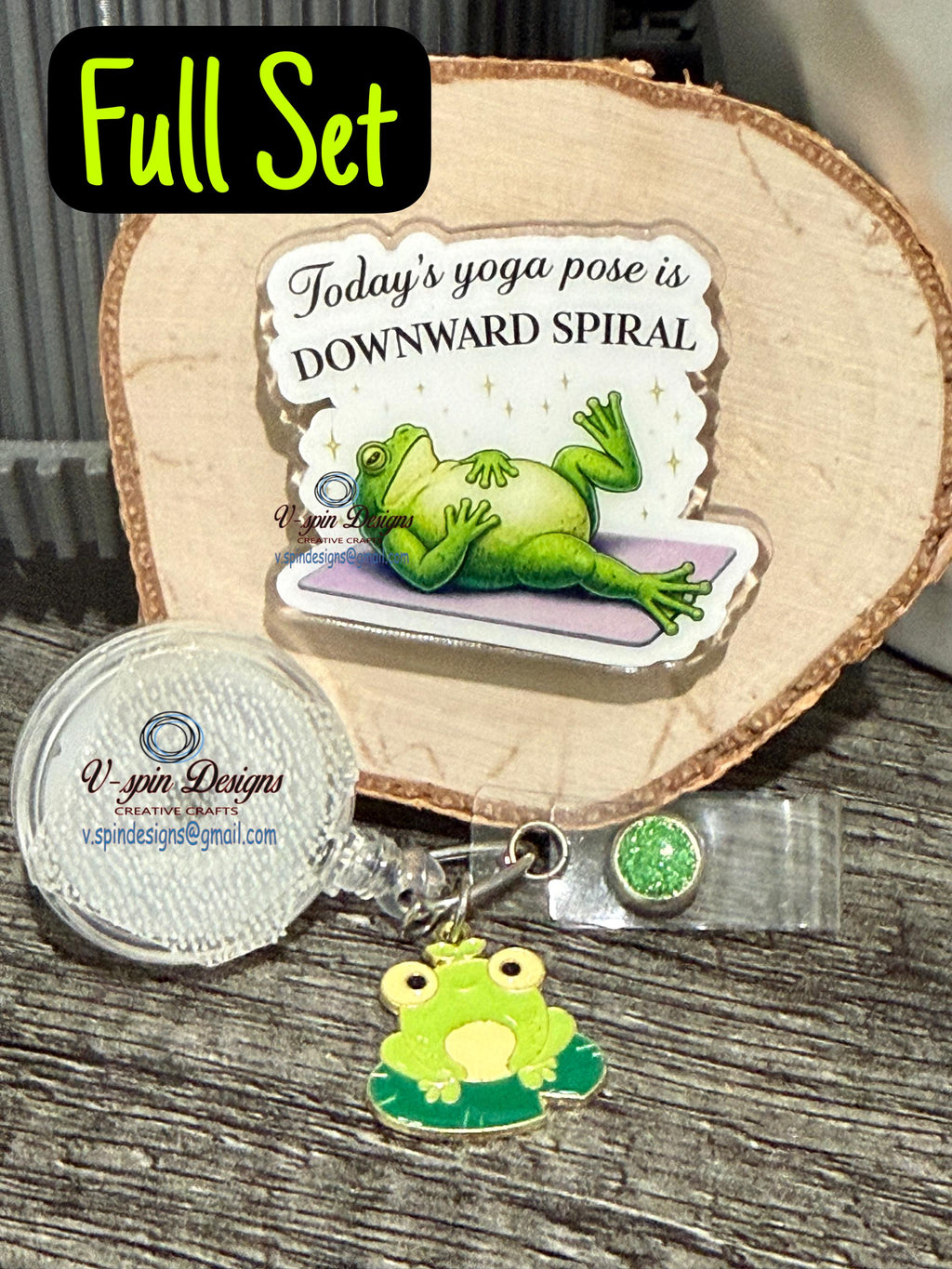 Funny Yoga Frog badge reel/ID Holder card holder/nurse badge reels/teachers/funny badge reels/gift for nurses
