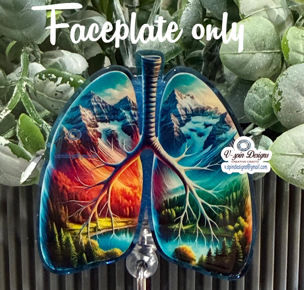 lungs badge reel/ID Holder card holder/nurse/respiratory/RT badge reels