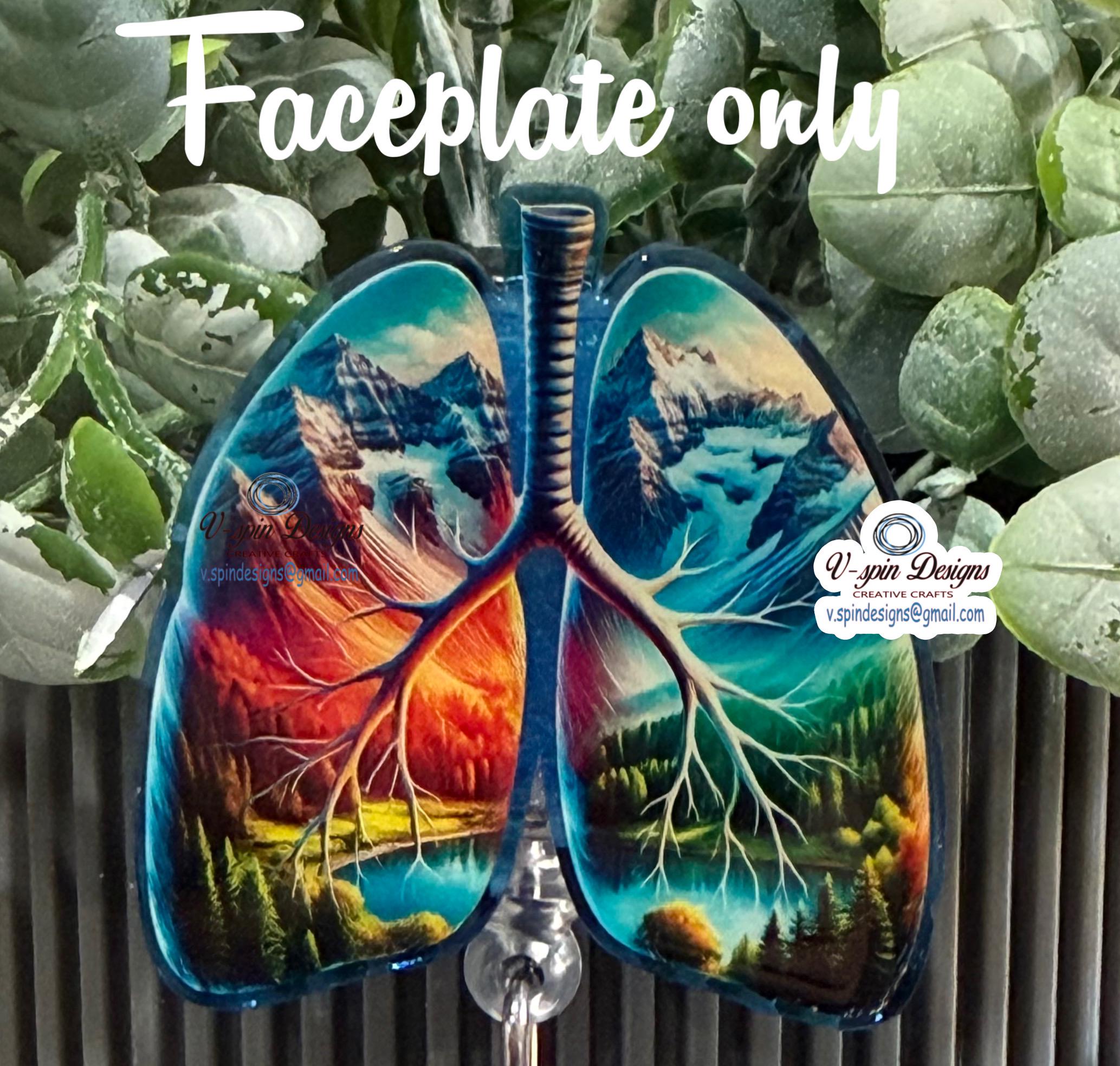 lungs badge reel/ID Holder card holder/nurse/respiratory/RT badge reels