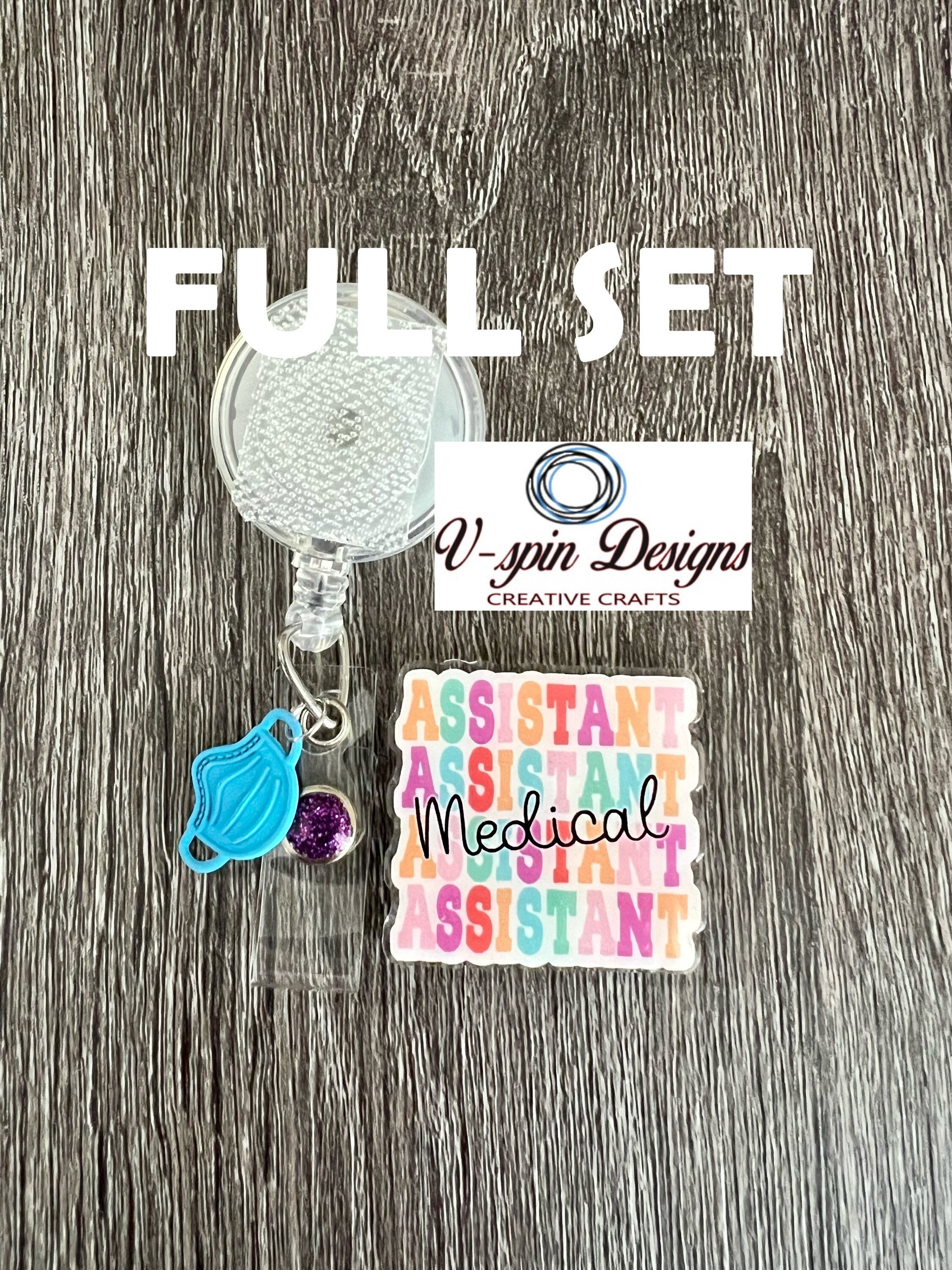 Medical Assistant Badge Reel | Retractable Acrylic ID Holder