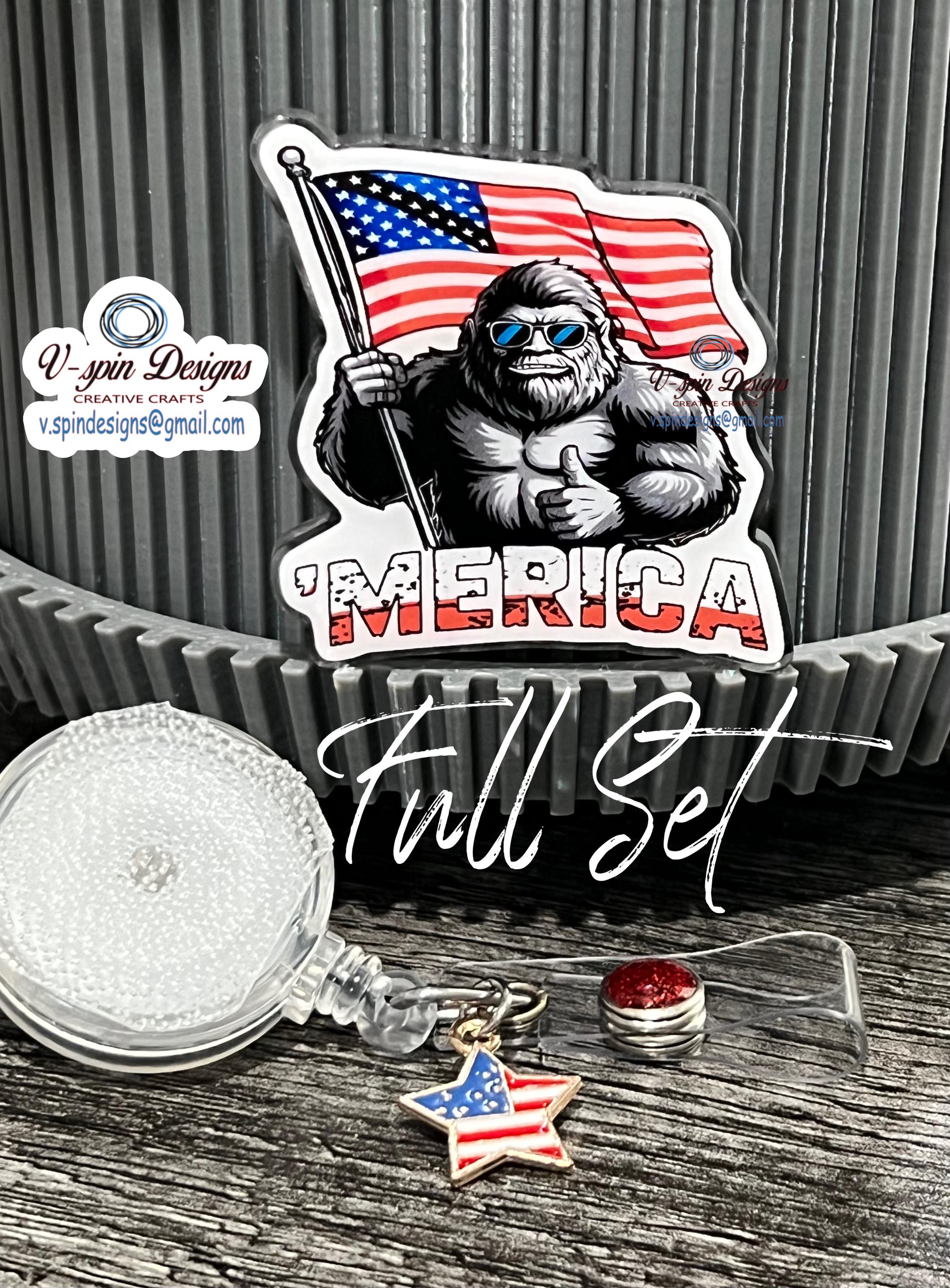 Merica Sasquatch/Bigfoot, badge reel/ID Holde/VA badge reels