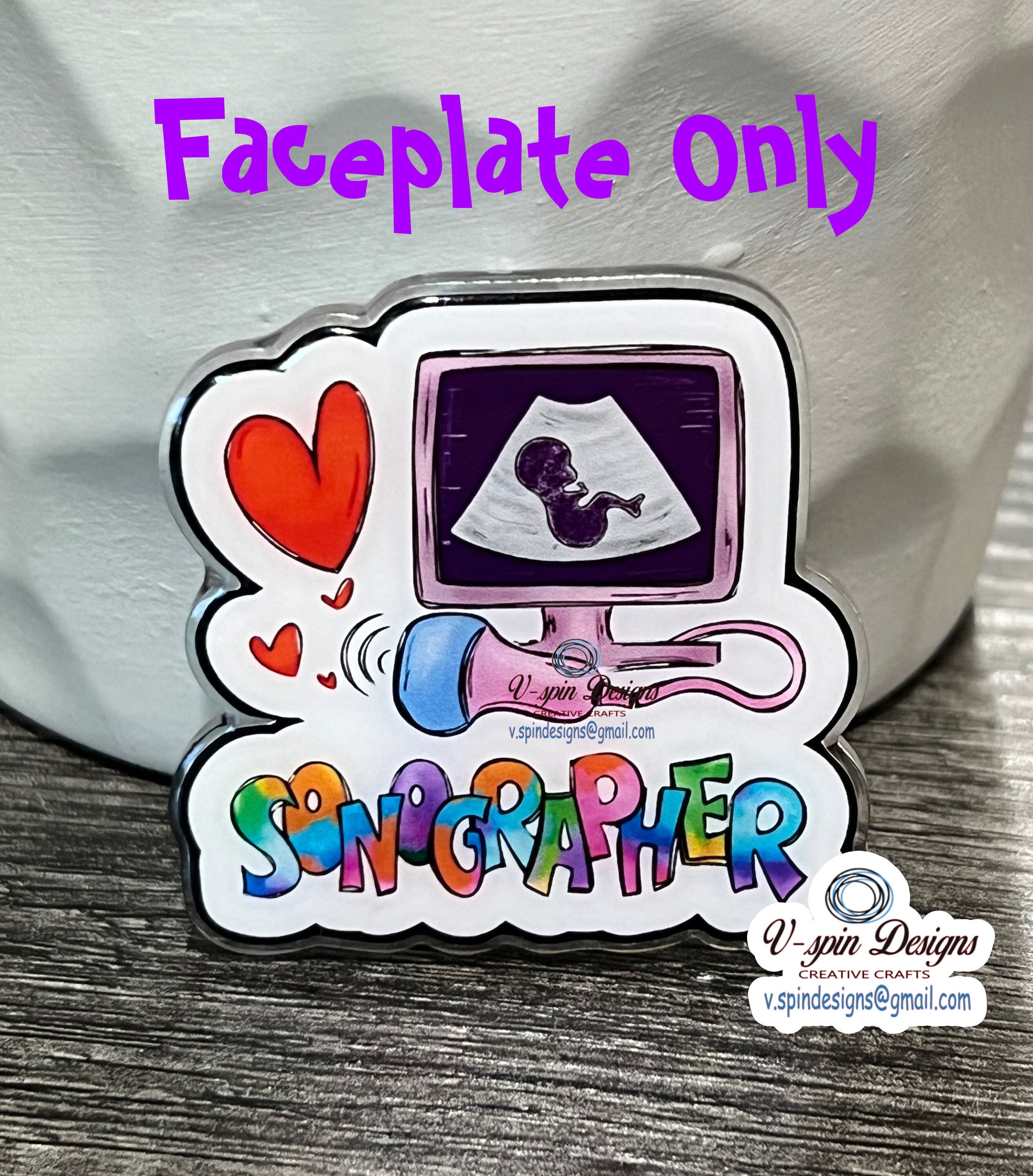 Sonographer Badge reel/ID Holder card holder/badge reels/ultrasound/sonography