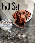 Rust Labrador Retriever Badge Reel | Retractable Acrylic ID Holder