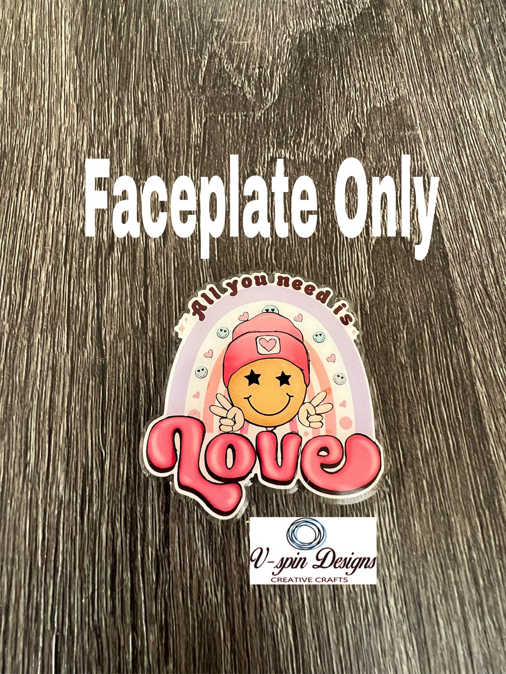 "All You Need Is Love" Badge Reel | Retractable Acrylic ID Holder