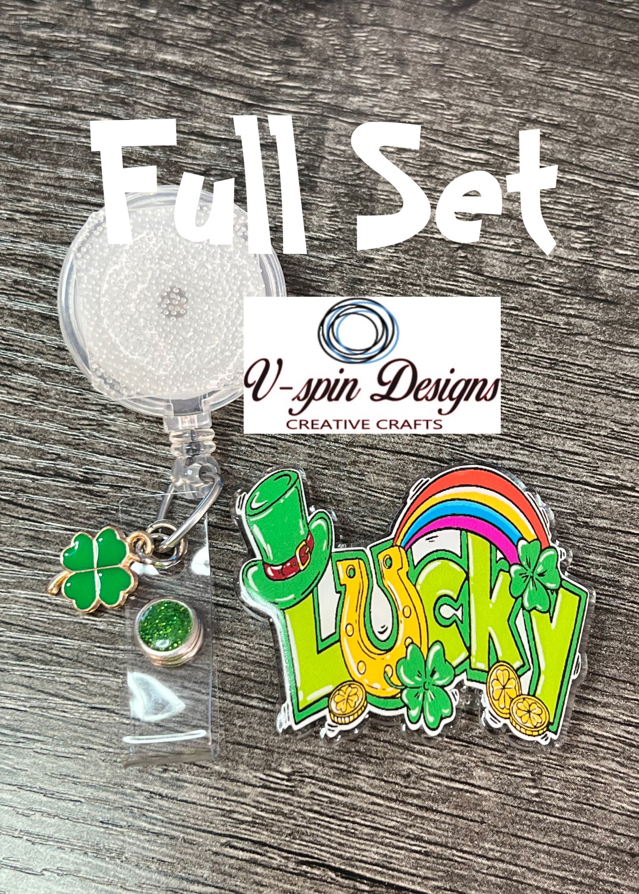 "Lucky" St. Patrick's Day Badge Reel | Retractable Acrylic ID Holder