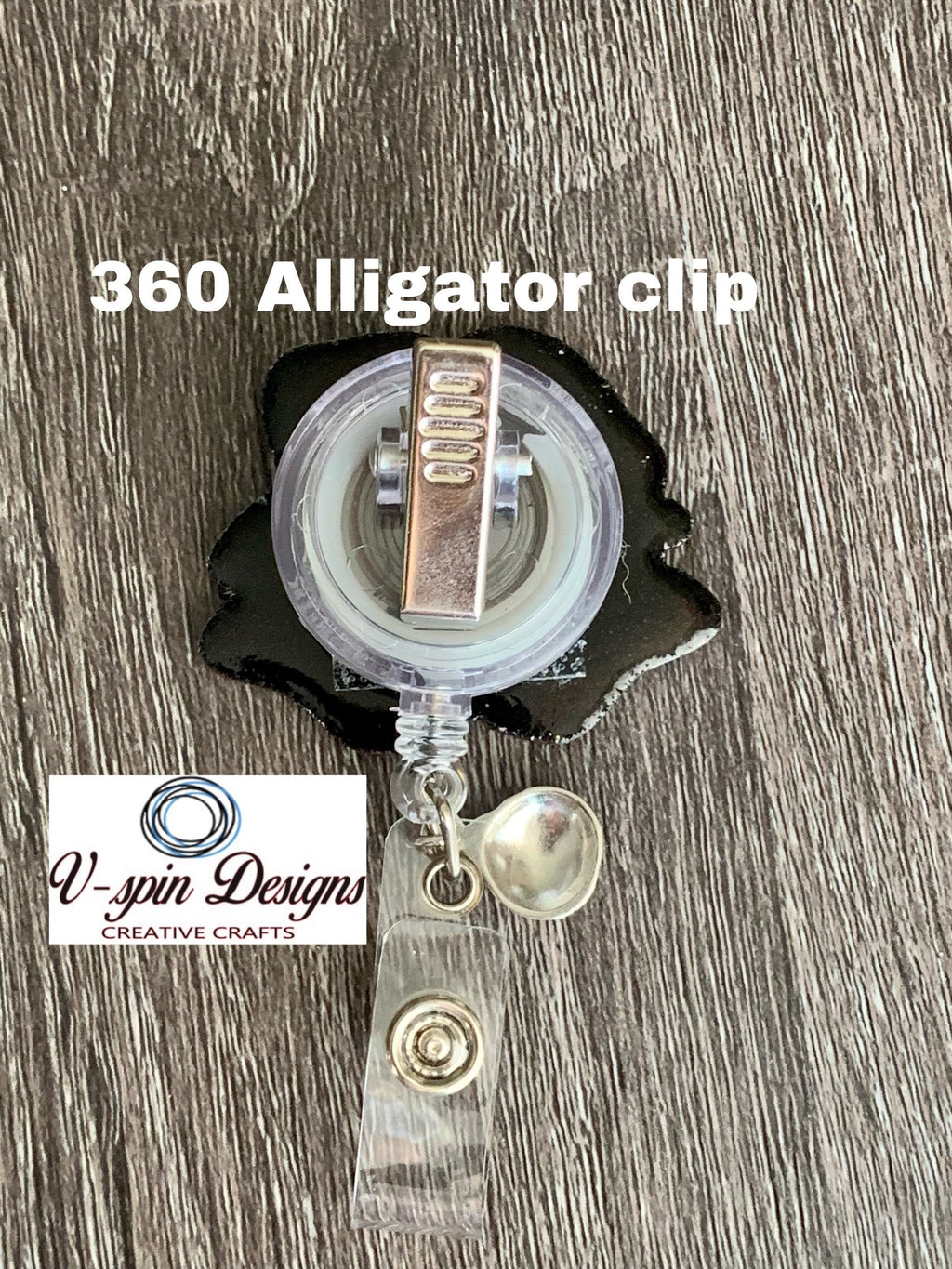 Red Rose Badge Reel | Retractable Acrylic ID Holder