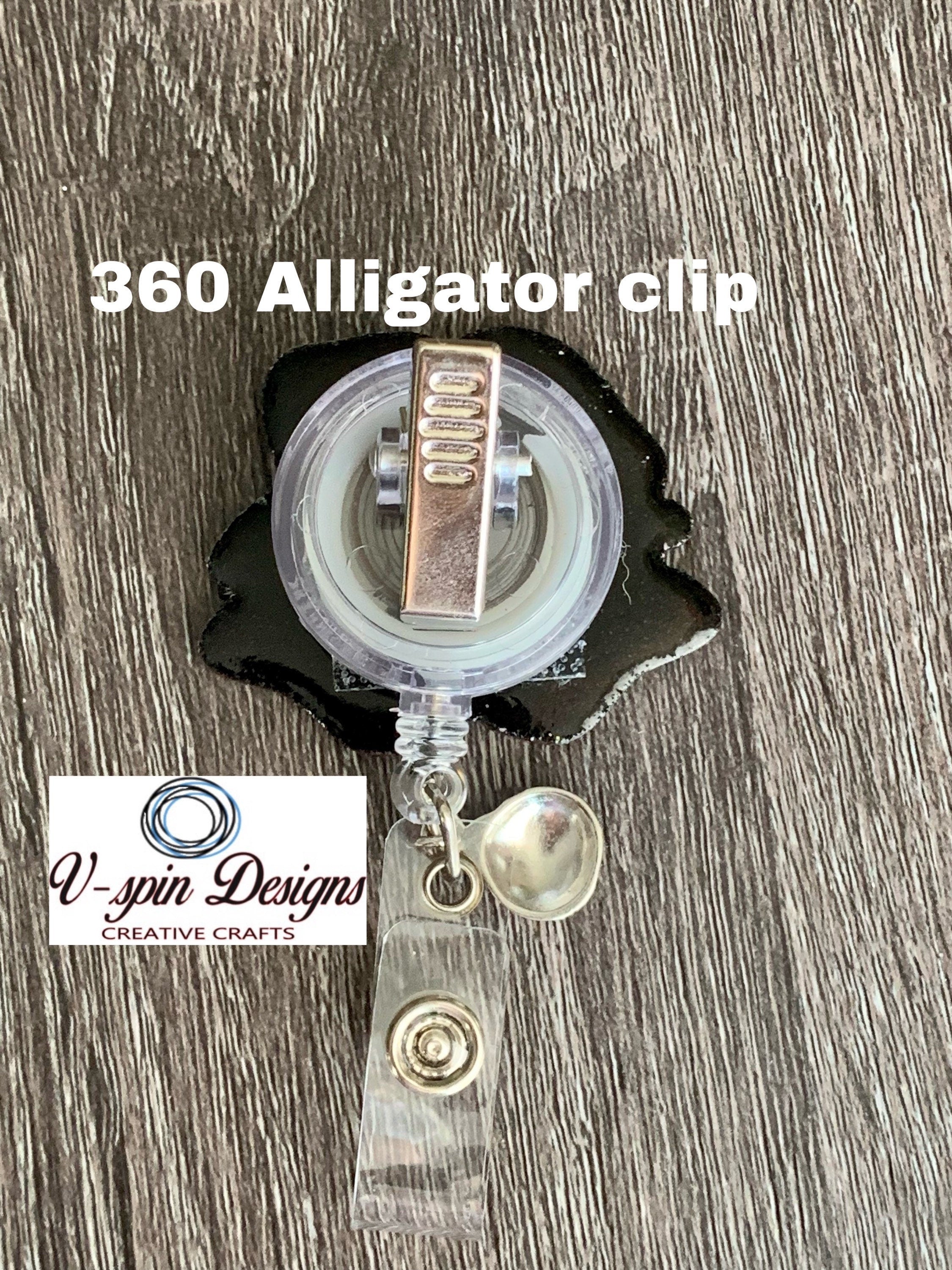 Red Rose Badge Reel | Retractable Acrylic ID Holder