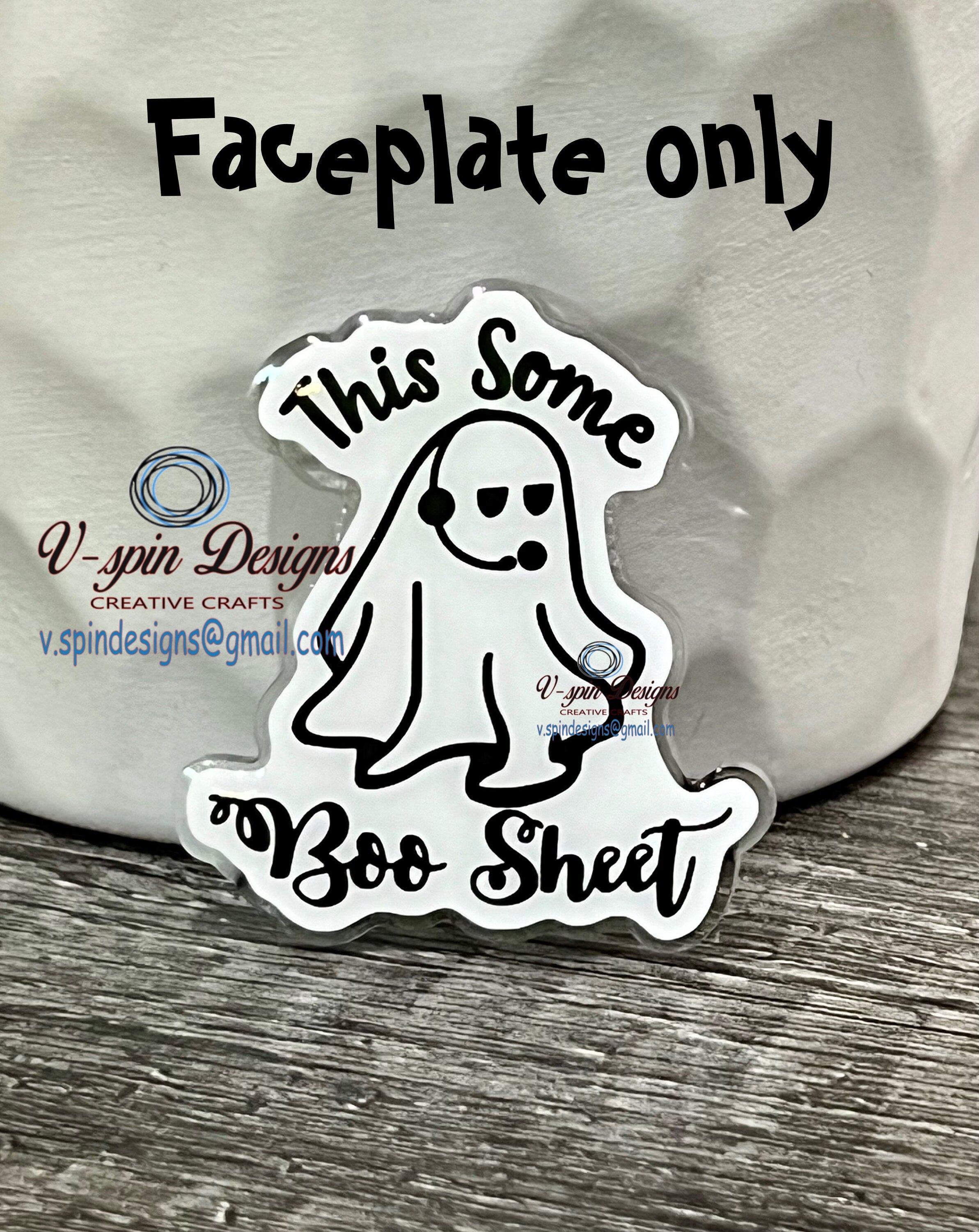 "This Some Boo Sheet" Halloween Badge Reel: Funny Acrylic ID Holder