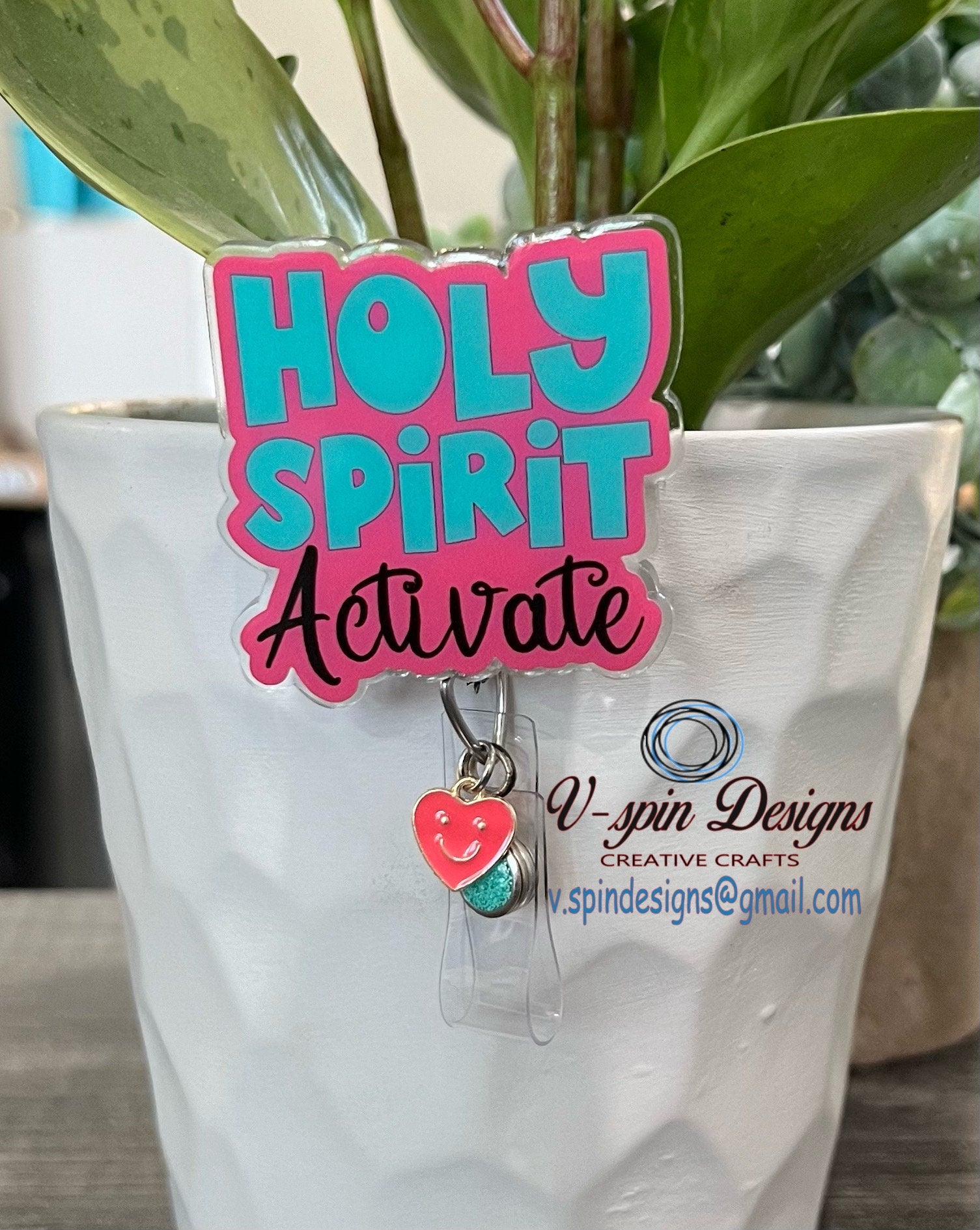 Funny “Holy Spirit Activate” Badge reel/ID Holder card holder/nurse/southern/fun/silly badge reels
