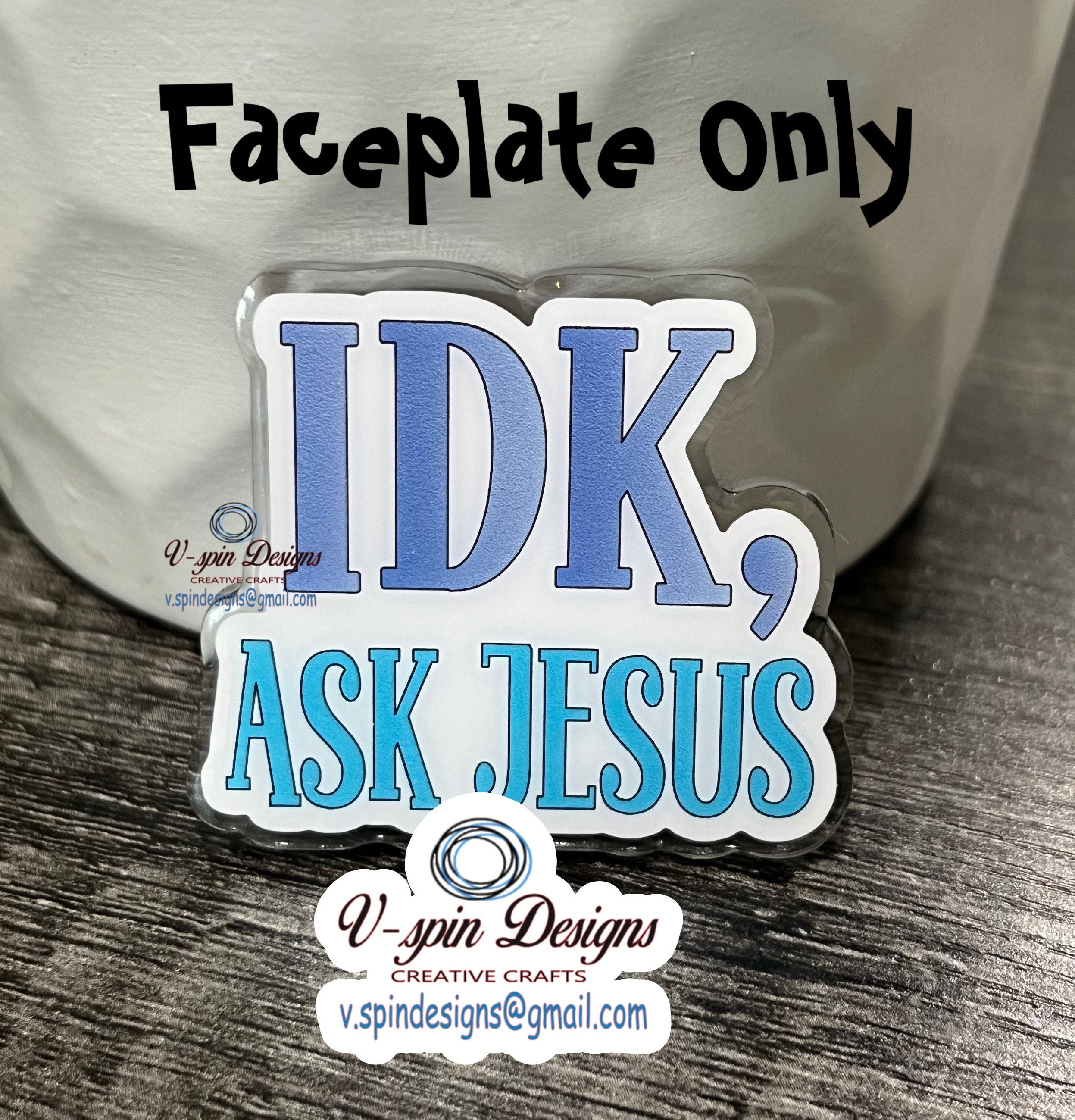 "IDK, Ask Jesus" Badge Reel | Funny Religious Retractable Acrylic ID Holder