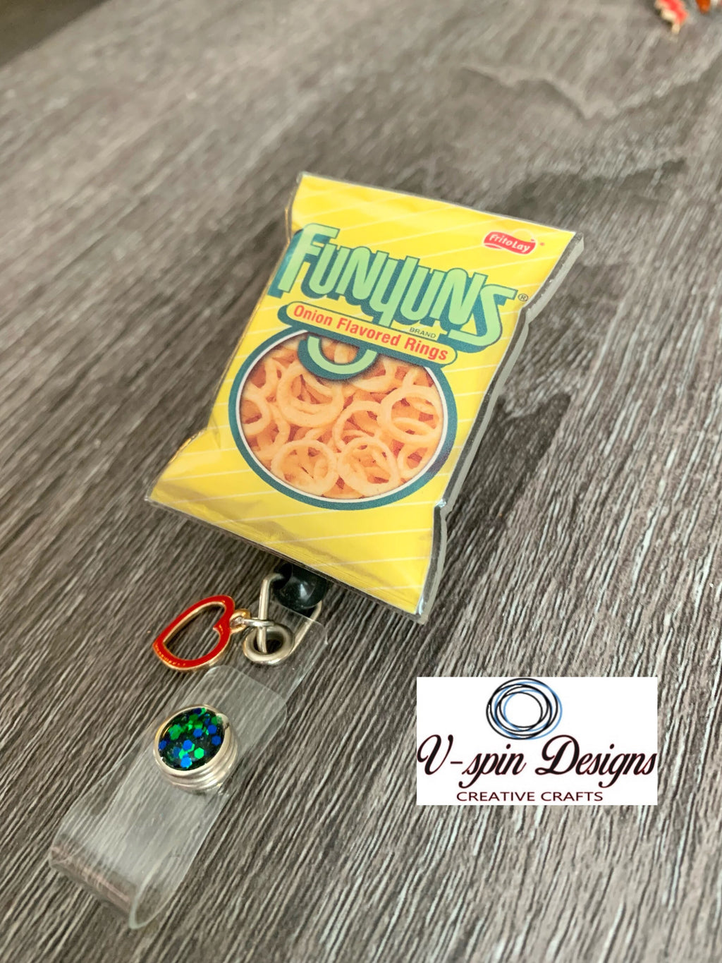 Chip bag retractable badge reel/ID holder/nurse/card holder/teachers/students/snacks