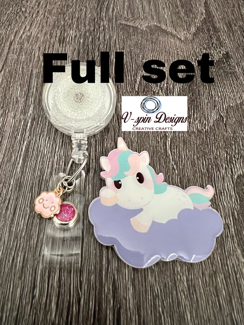 Unicorn on a cloud badge reel/ID Holder/card holder/teachers/nurses badge reels