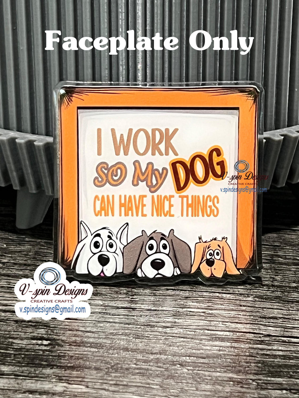 Funny Dog Lover Retractable Badge Reel: "I Work So My Dog Can Have Nice Things"