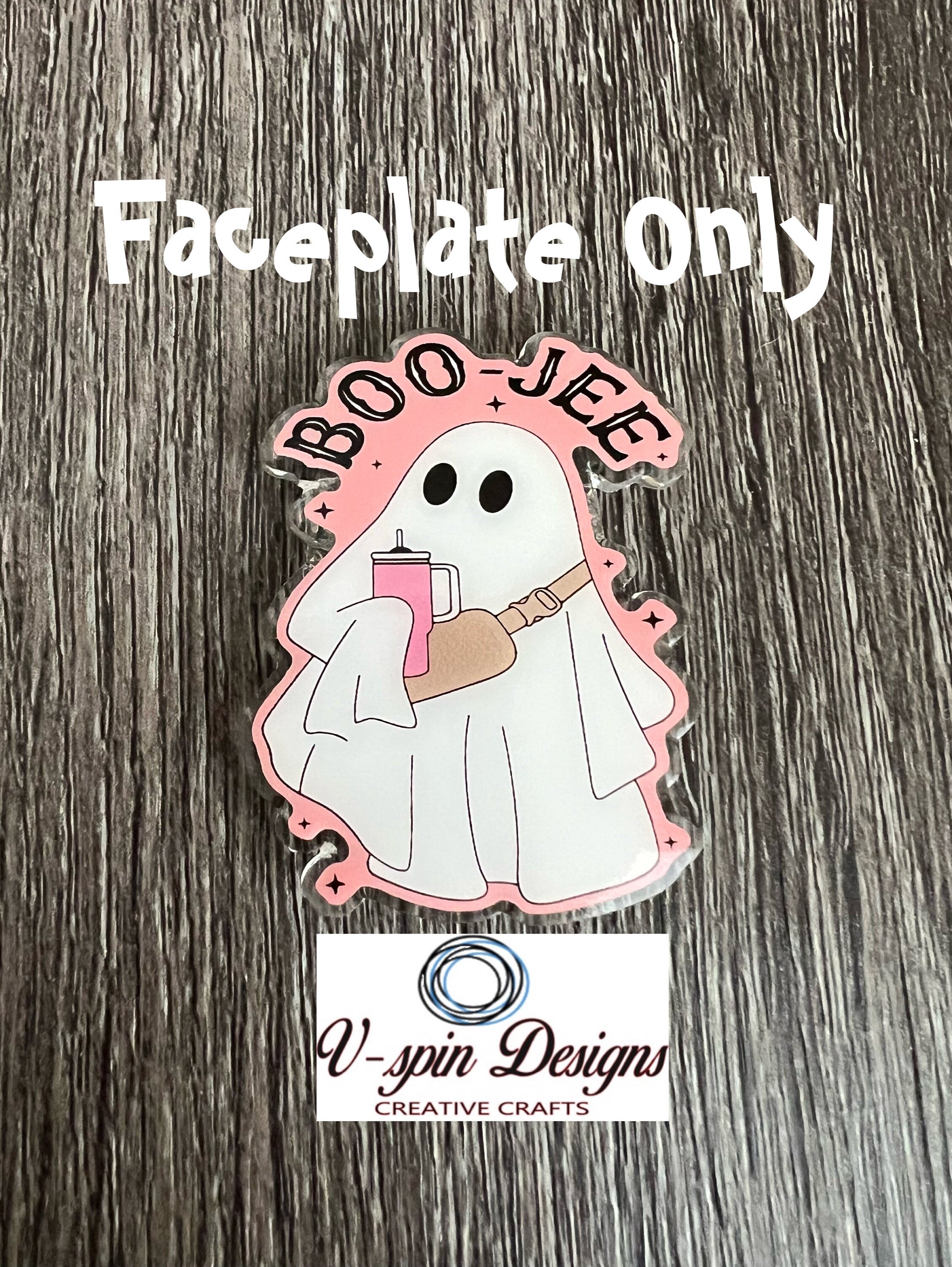 Boo-Jee Ghost Badge Reel | Cute Halloween Retractable Acrylic ID Holder