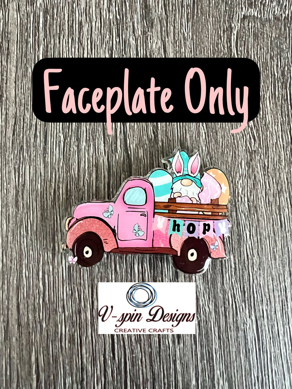 Bunny Gnome truck badge reel/ID Holder/card holders for nurses/teachers/students/Easter