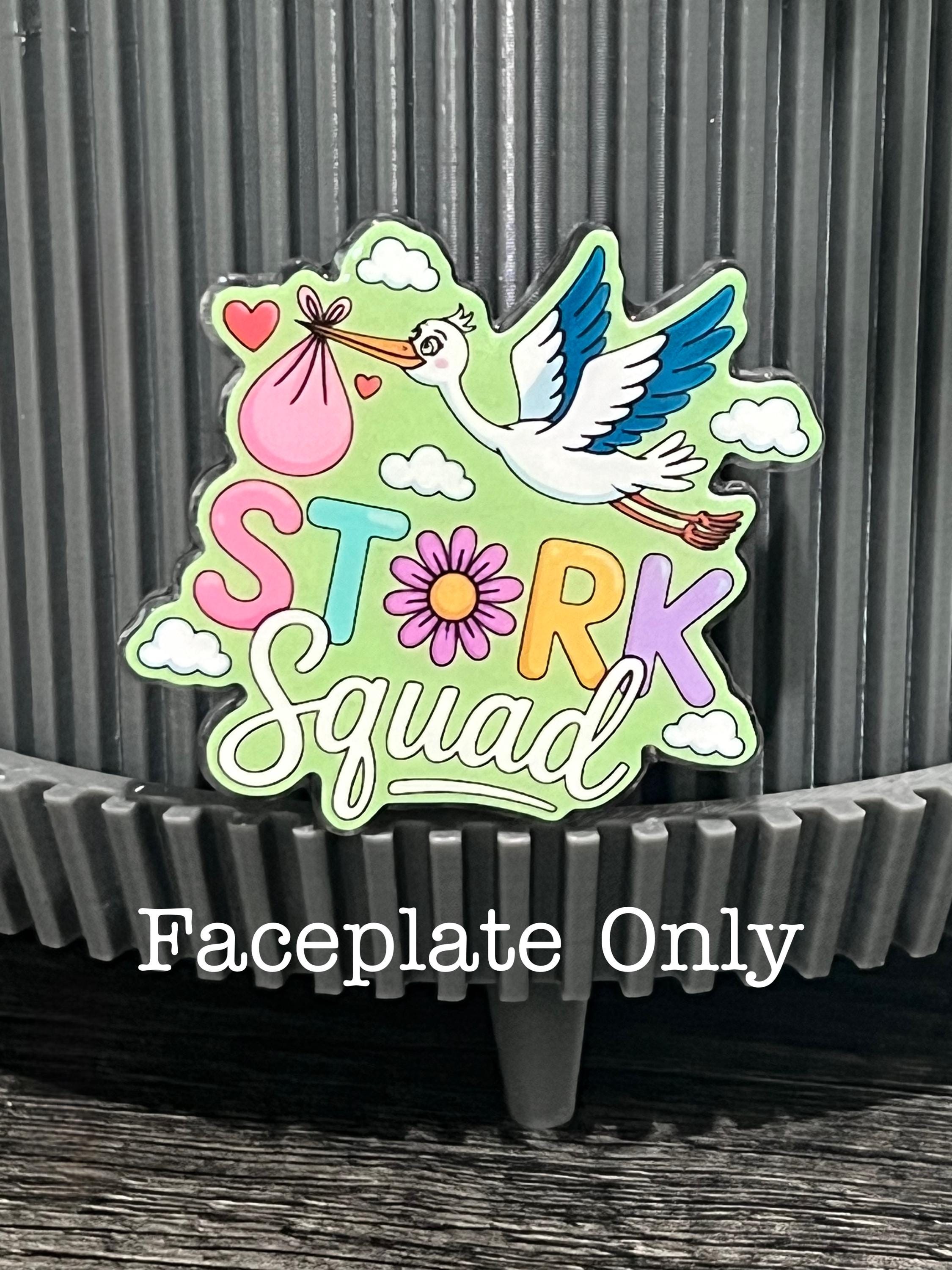 "Stork Squad" Labor & Delivery Badge Reel | Retractable Acrylic ID Holder