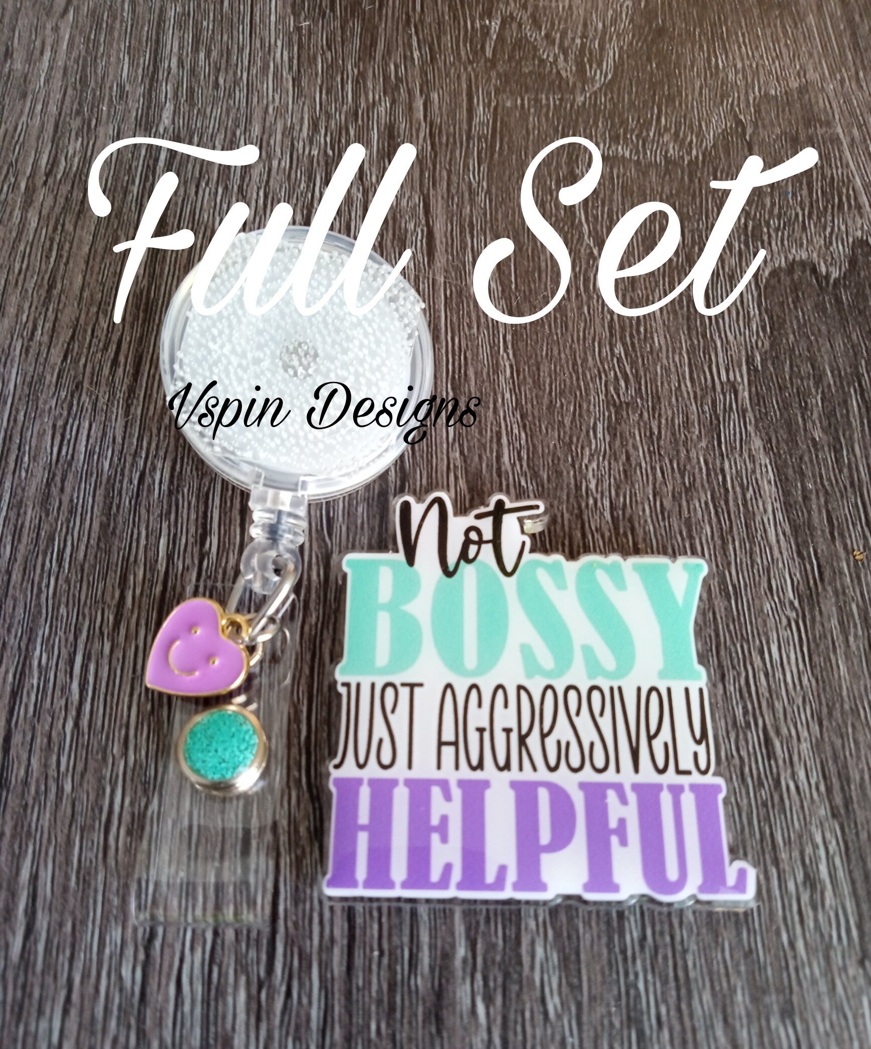 Not Bossy Badge reel/ID Holder card holder/nurse/teachers/fun/silly/funny badge reels