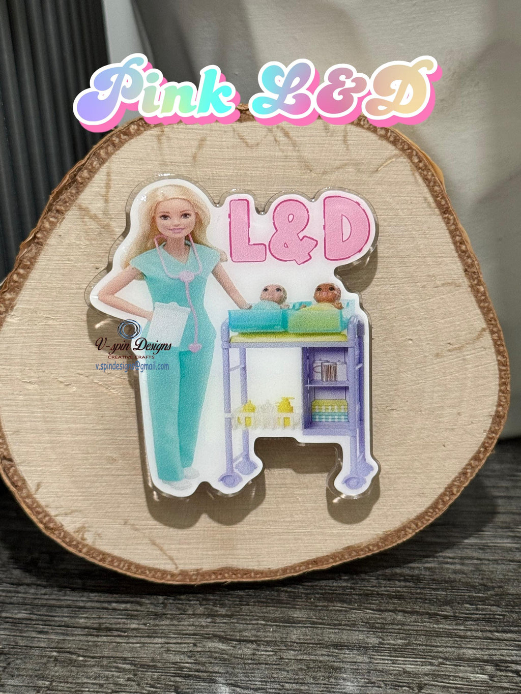 Labor & Delivery Nurse Badge Reel | Retractable Acrylic ID Holder