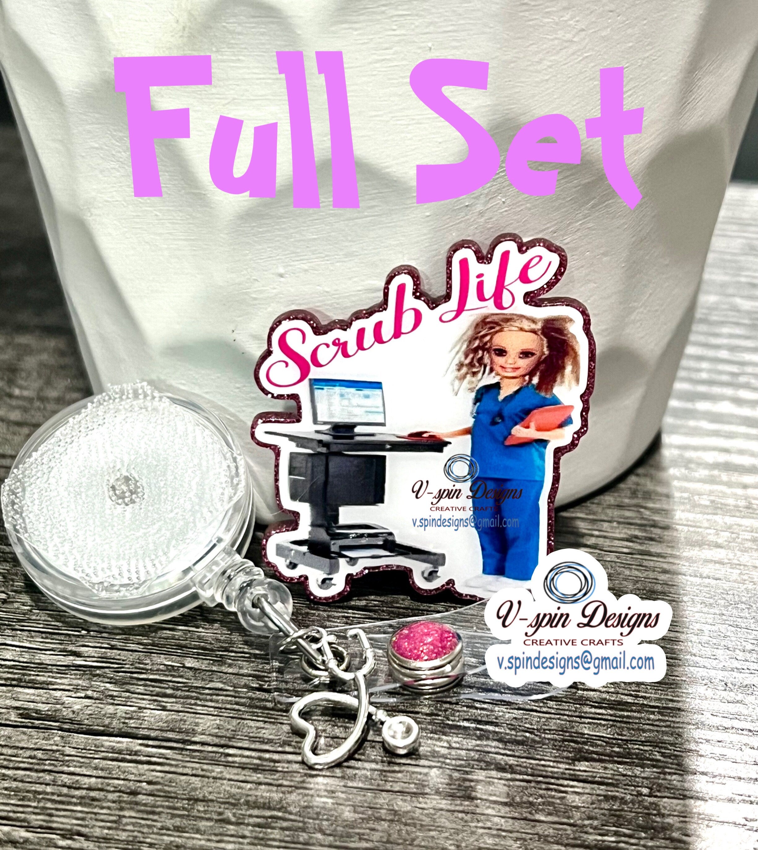 Funny Scrub Life Badge reel/ID Holder/card holder/nurse badge reels/funny badge reels/nurse gifts